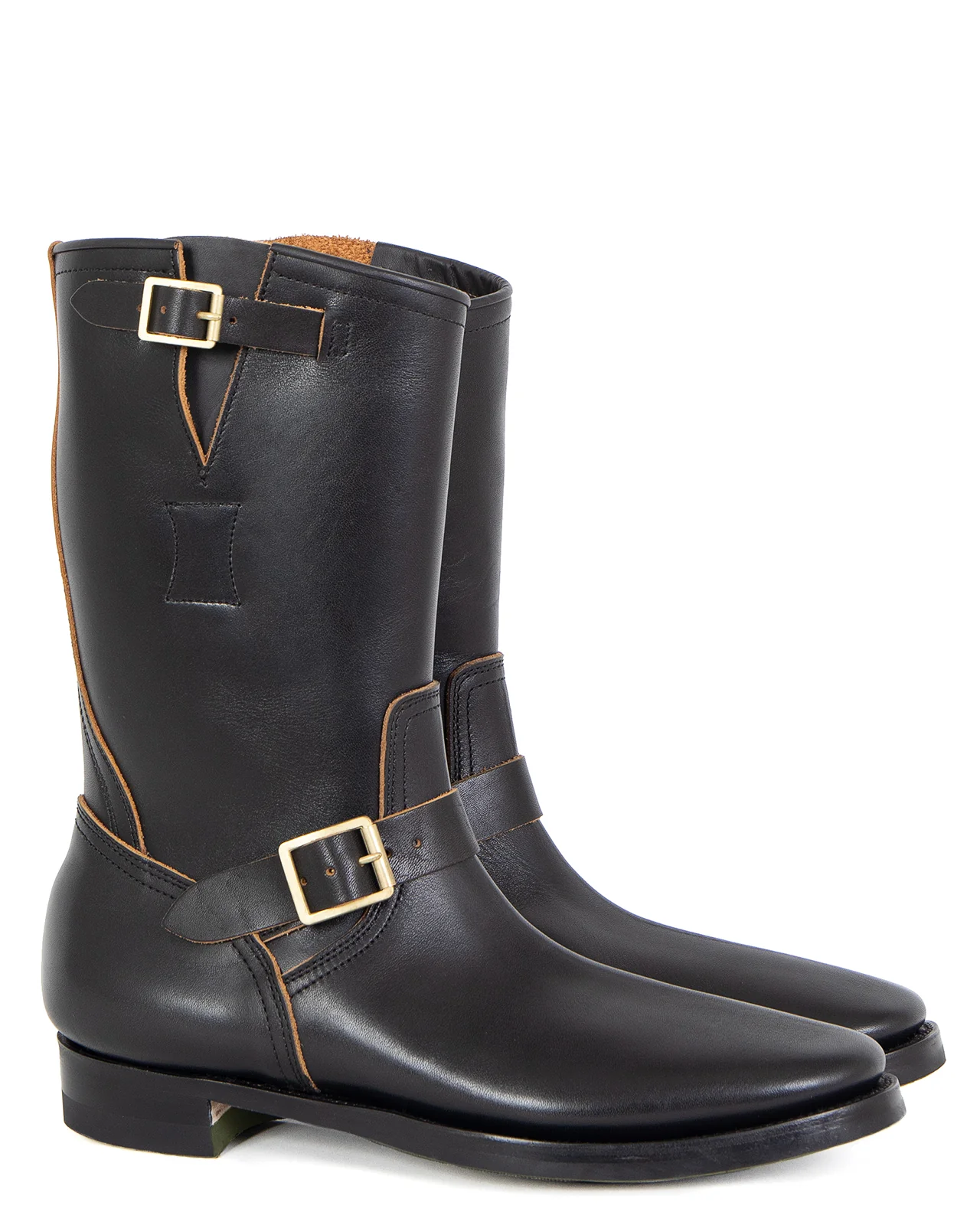 Clinch Engineer Boots, CN-Standard Last, Soft Toe, Gustave Cowhide, Black (Tea Core)