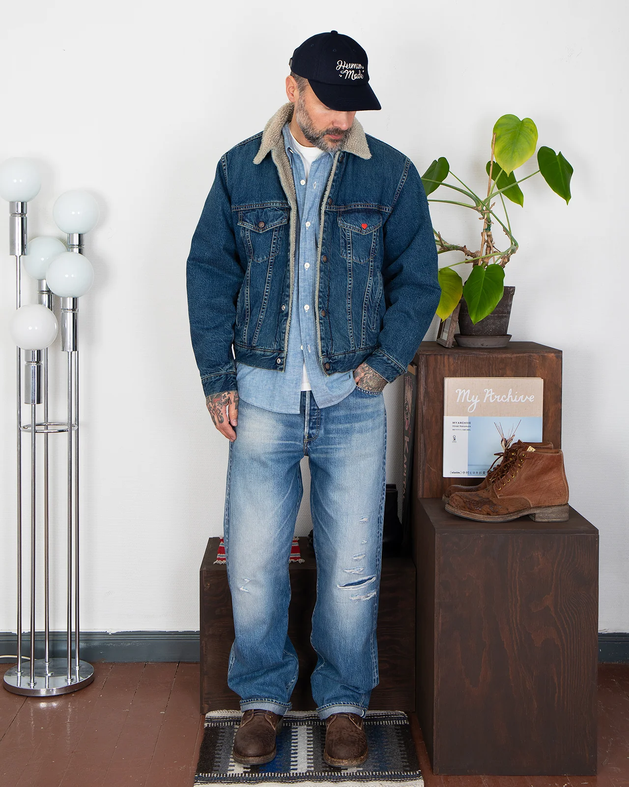 Human Made Boa Lined Denim Jacket - Image 2