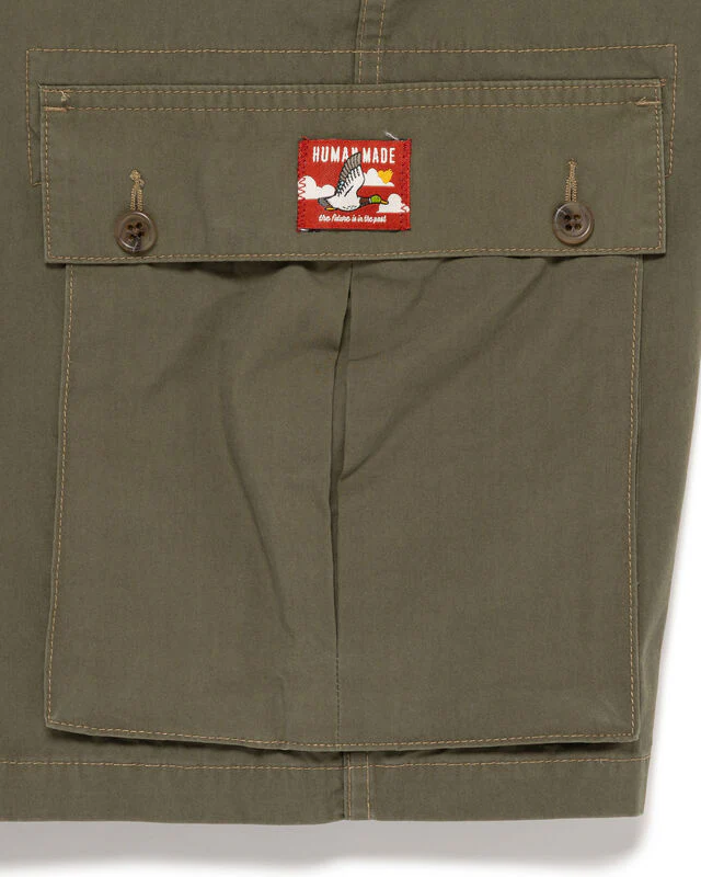 Human Made Cargo Shorts, Olive Drab - Image 5