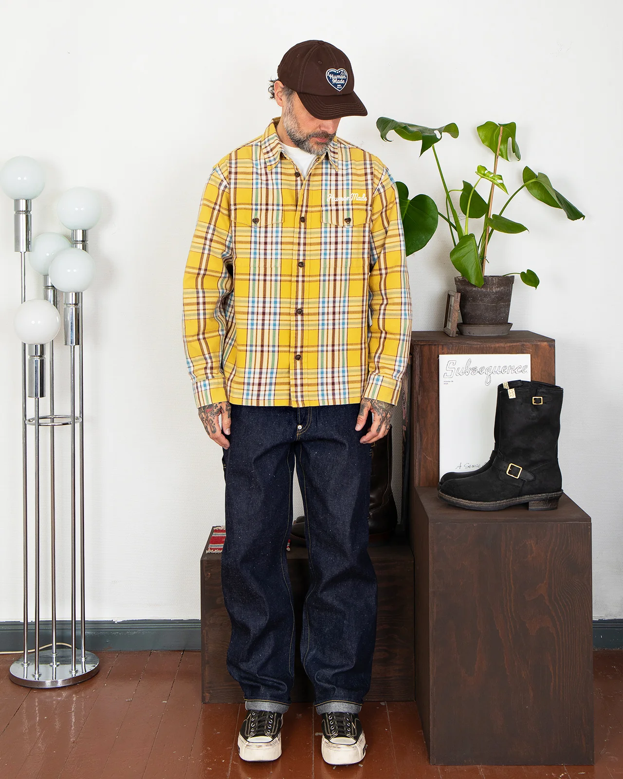 Human Made 6 Panel Twill Cap, Brown - Image 3
