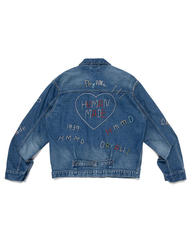 Human Made Embroidered Denim Work Jacket - Image 3