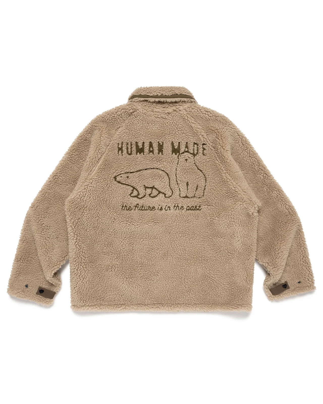 Human Made Fleece Jacket, Beige - Image 3