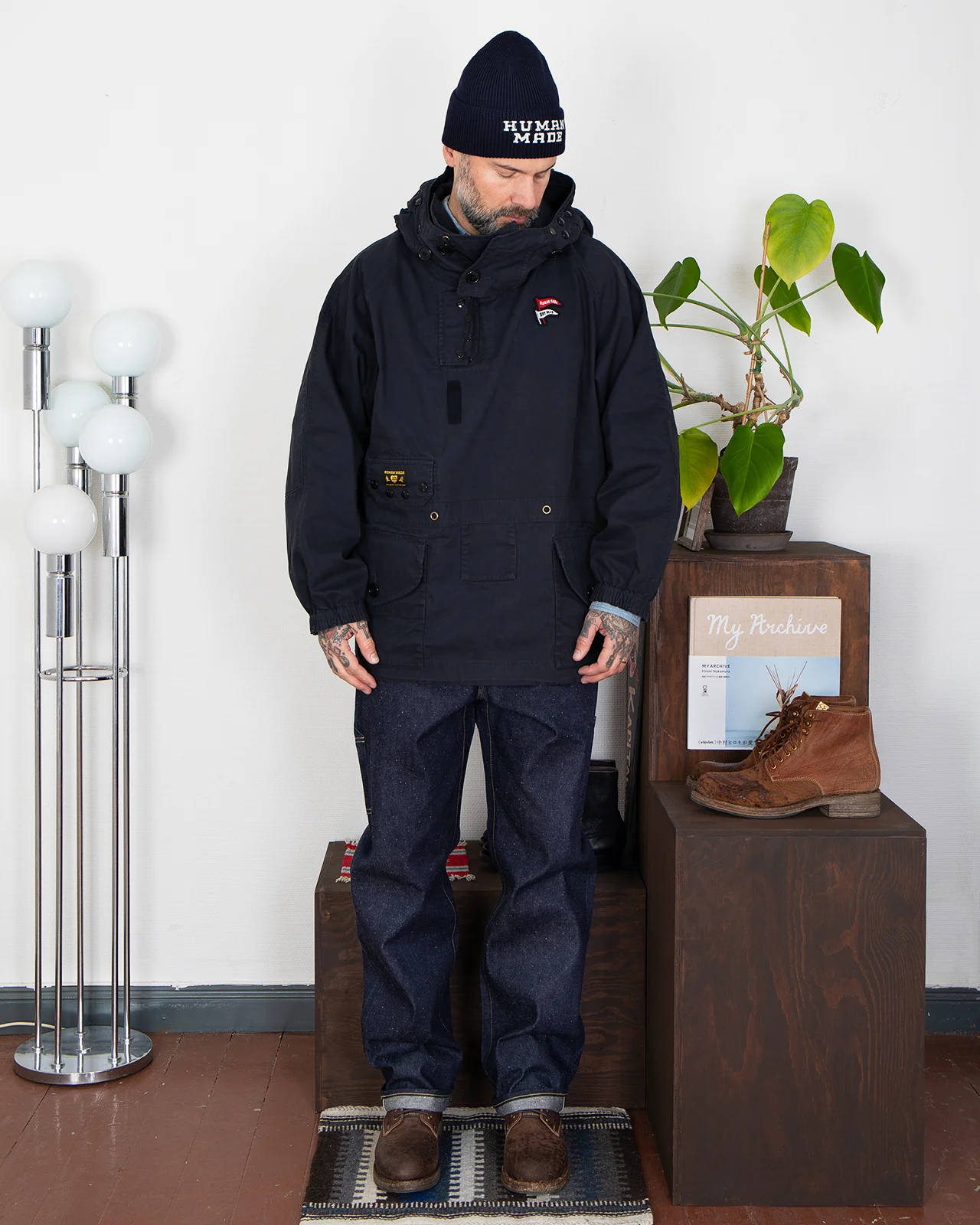 Human Made Military Smock, Navy - Image 9
