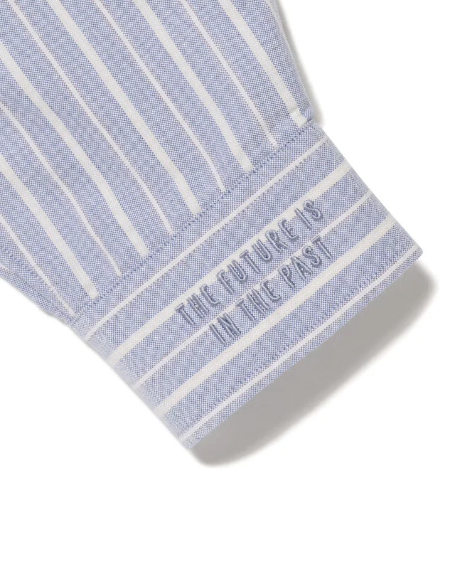 Human Made Stripe Ox B.D Shirt, Blue - Image 4