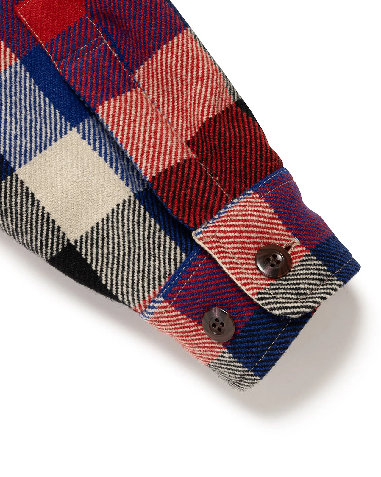 Human Made Wool Check Shirt Jacket, Red - Image 5