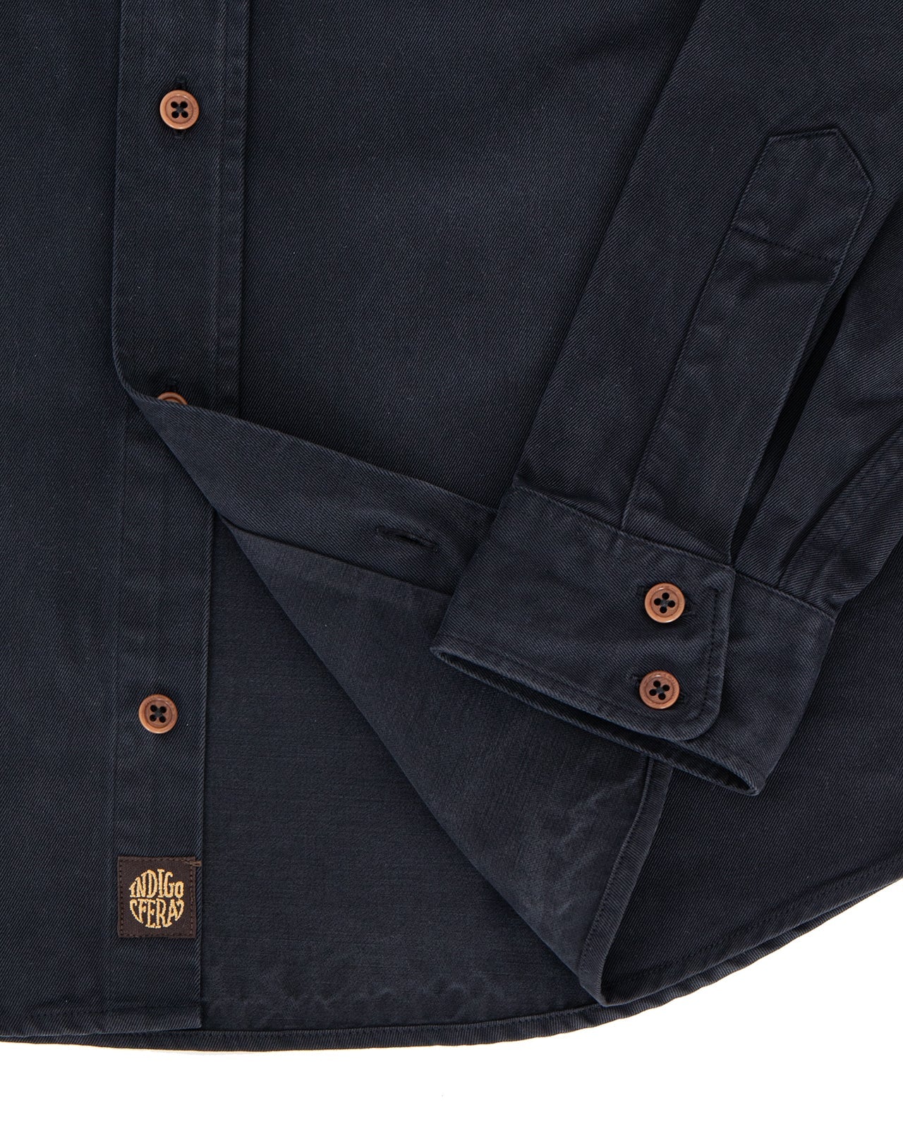 Indigofera Alamo Shirt, Cotton Twill, Marshall Black - Image 4