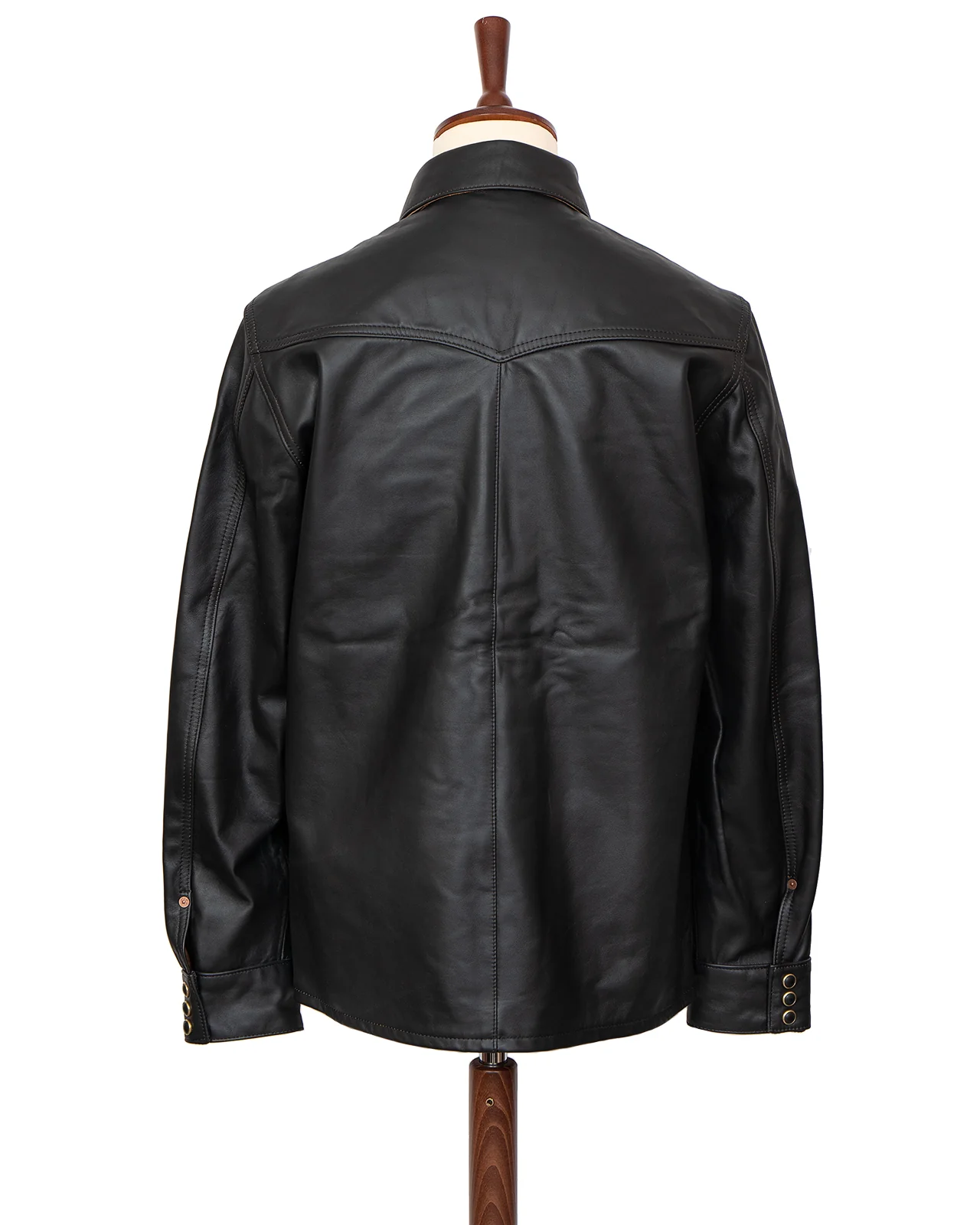 Indigofera Austin Leather Shirt, Navak Light, Black Teacore - Image 5