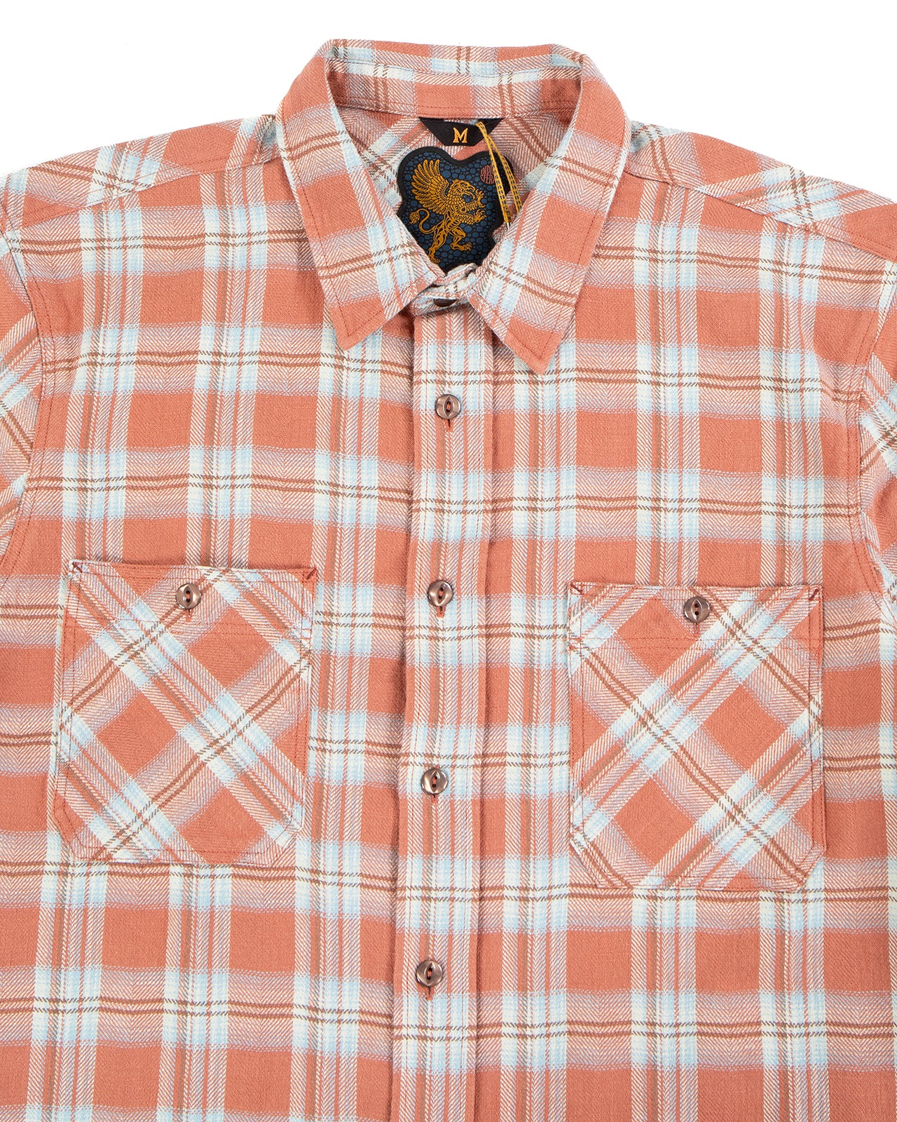 Indigofera Bruce Shirt, Flannel Check, Red / Blue - Image 2