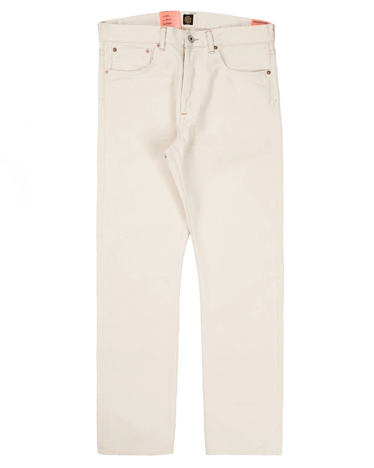 Indigofera Buck Jeans, Uneven Broken Twill, Ecru