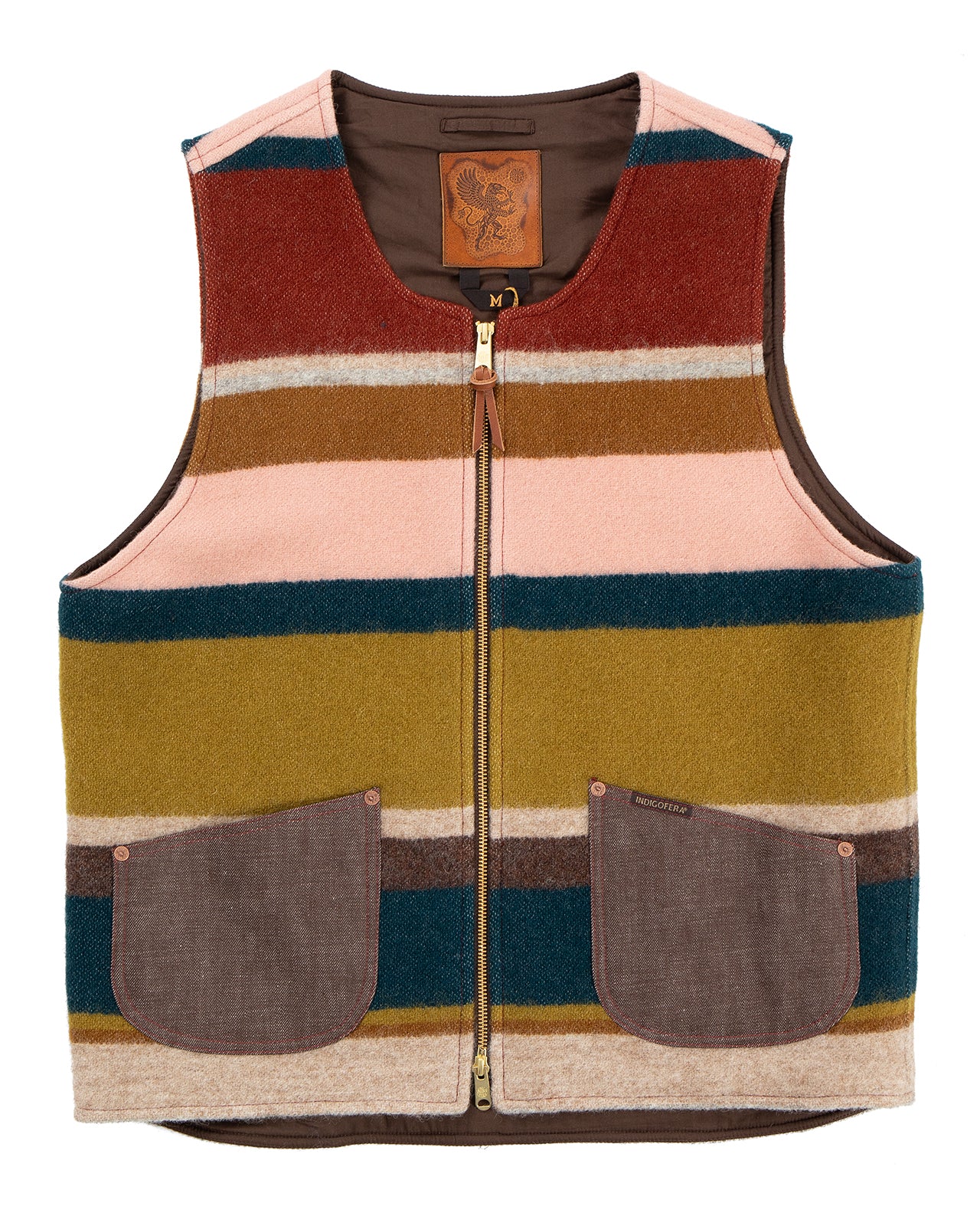 Indigofera Catskill Vest, Striped Wool Blanket