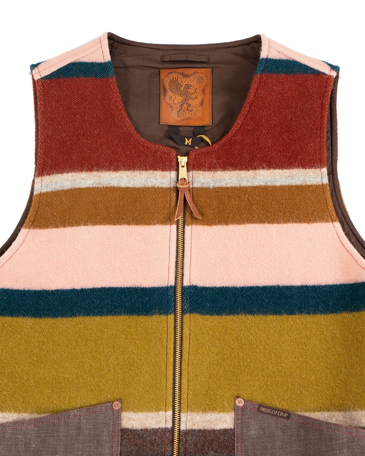 Indigofera Catskill Vest, Striped Wool Blanket - Image 3