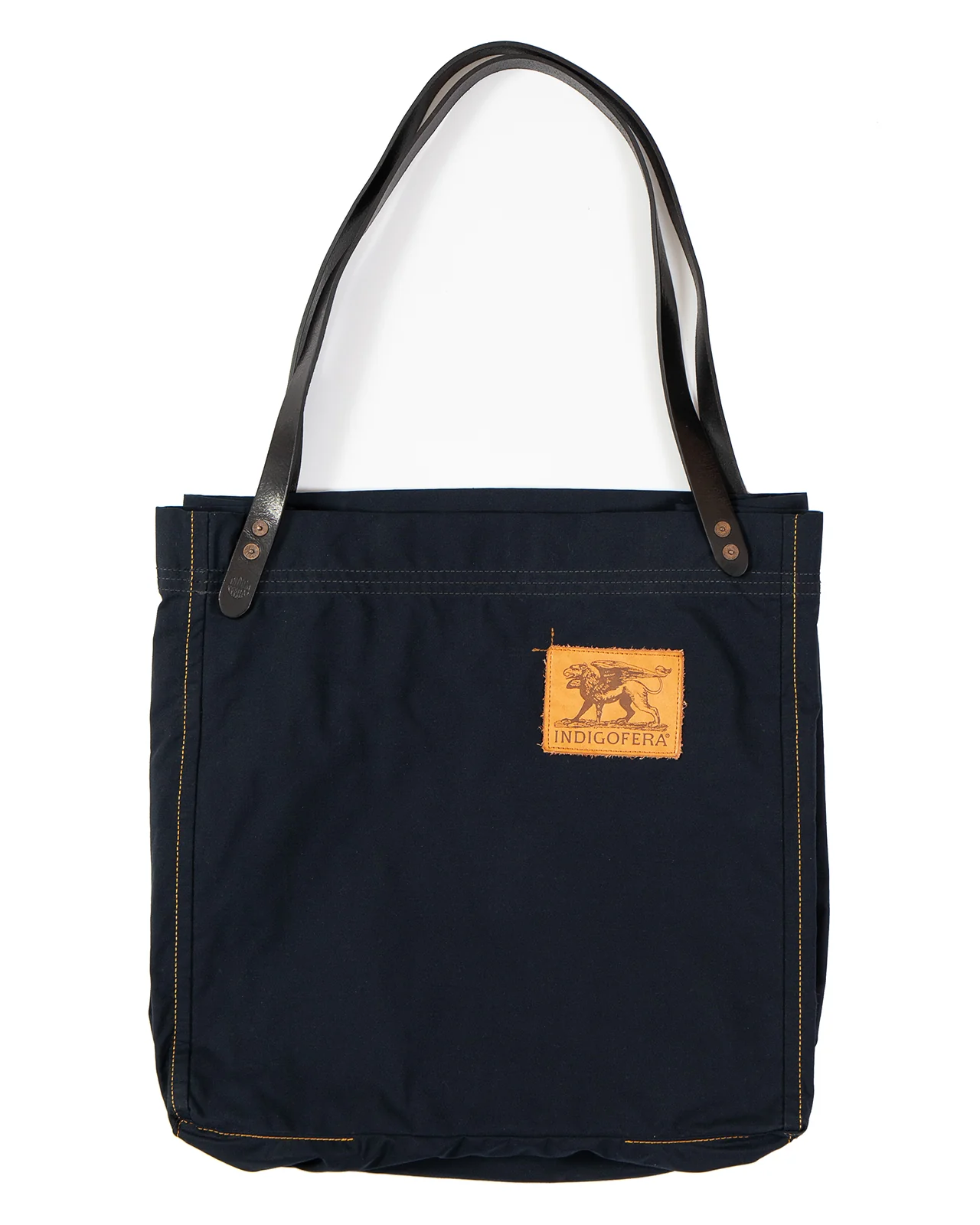 Indigofera Carson Tote Bag, Black Canvas - Image 2