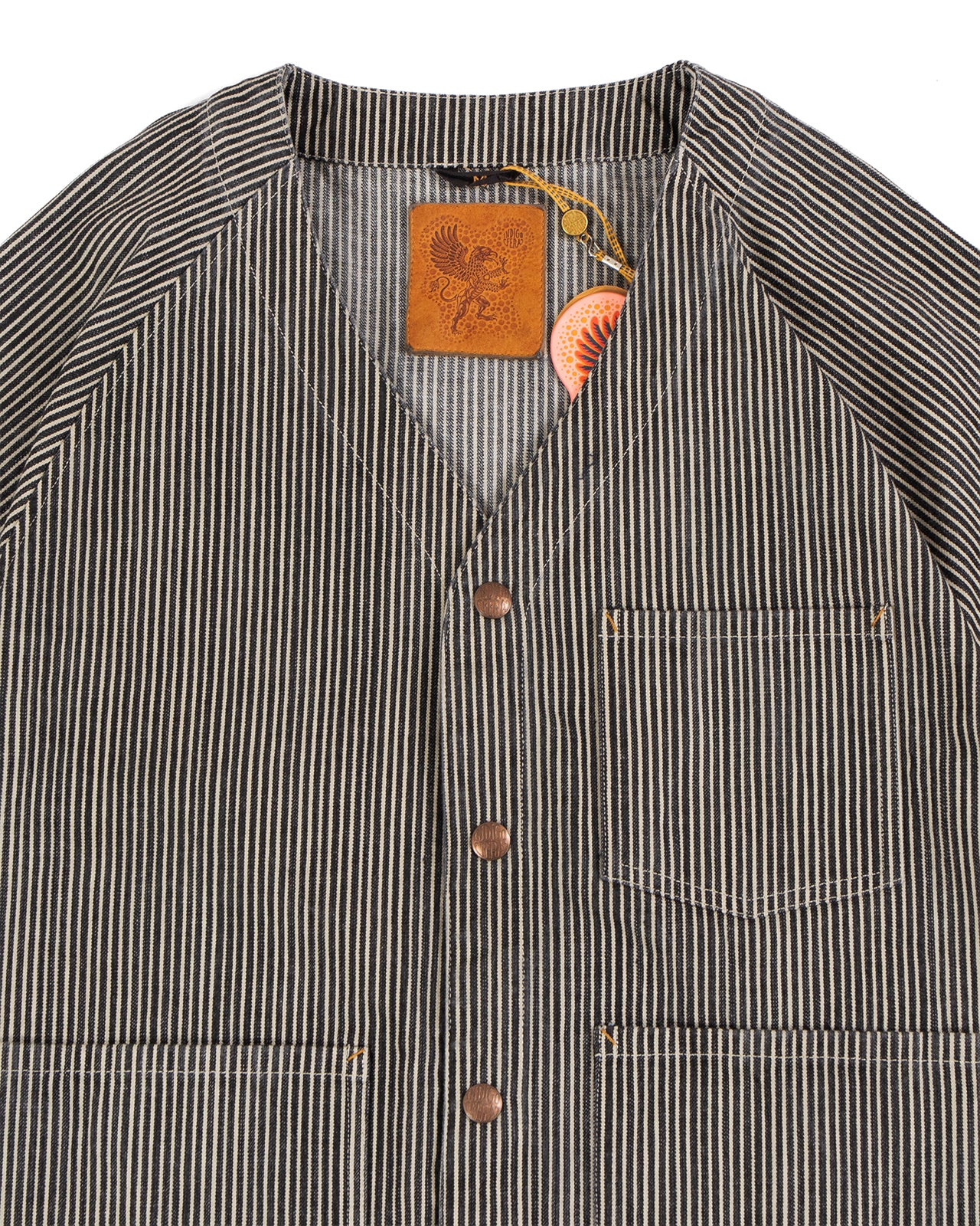 Indigofera Cobb Shirt, Hickory Stripe, Black / White - Image 3