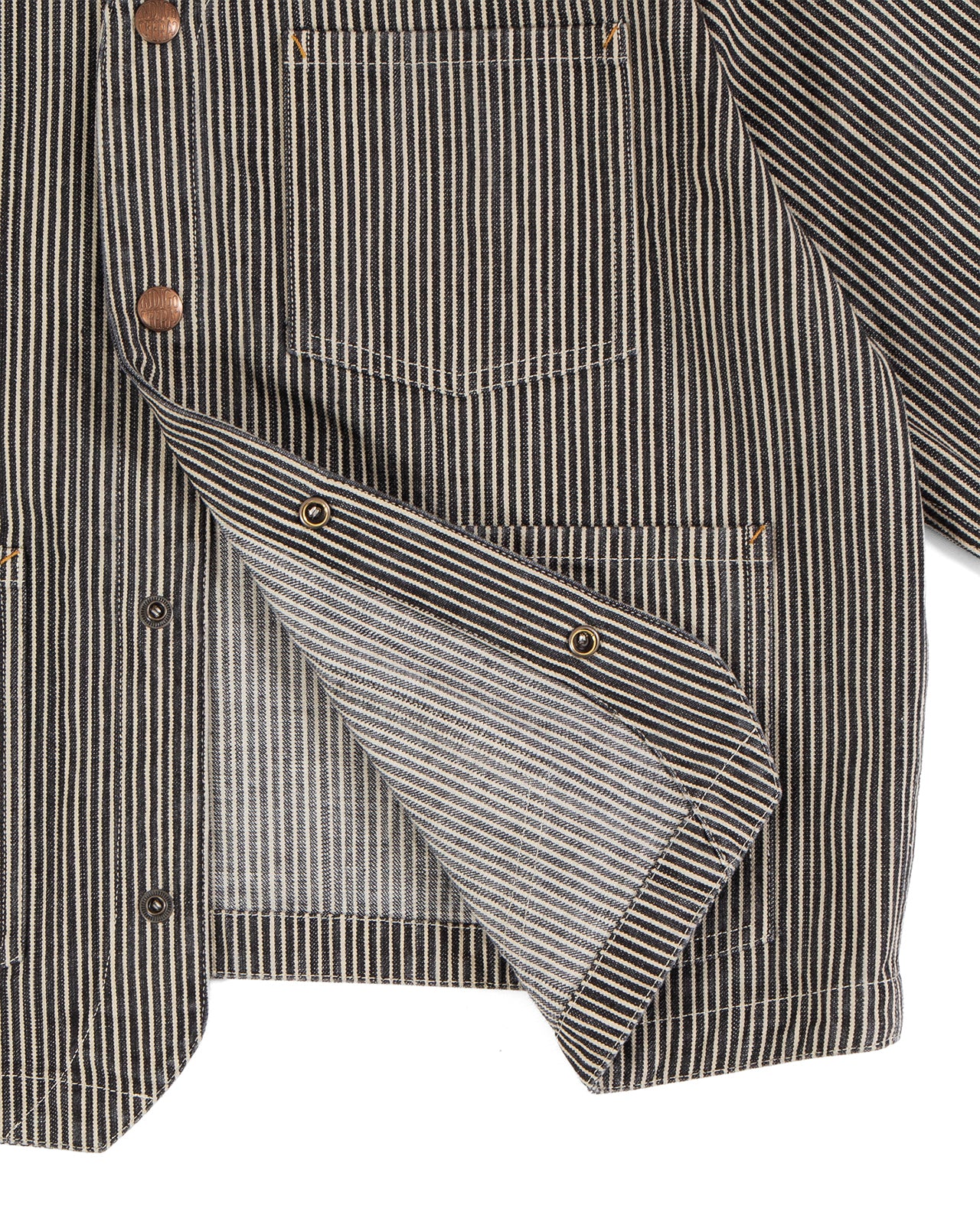 Indigofera Cobb Shirt, Hickory Stripe, Black / White - Image 4