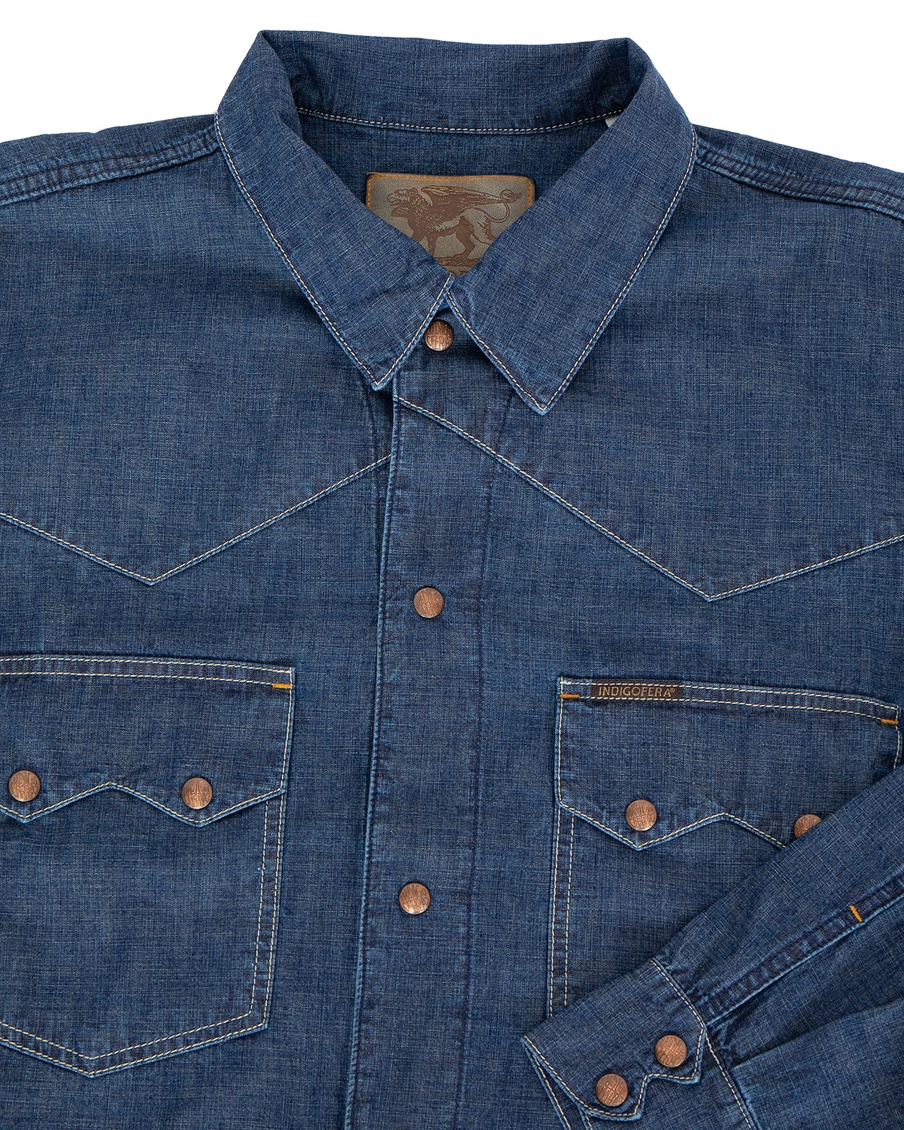 Indigofera Cooper Shirt, Military Chambray - Image 2