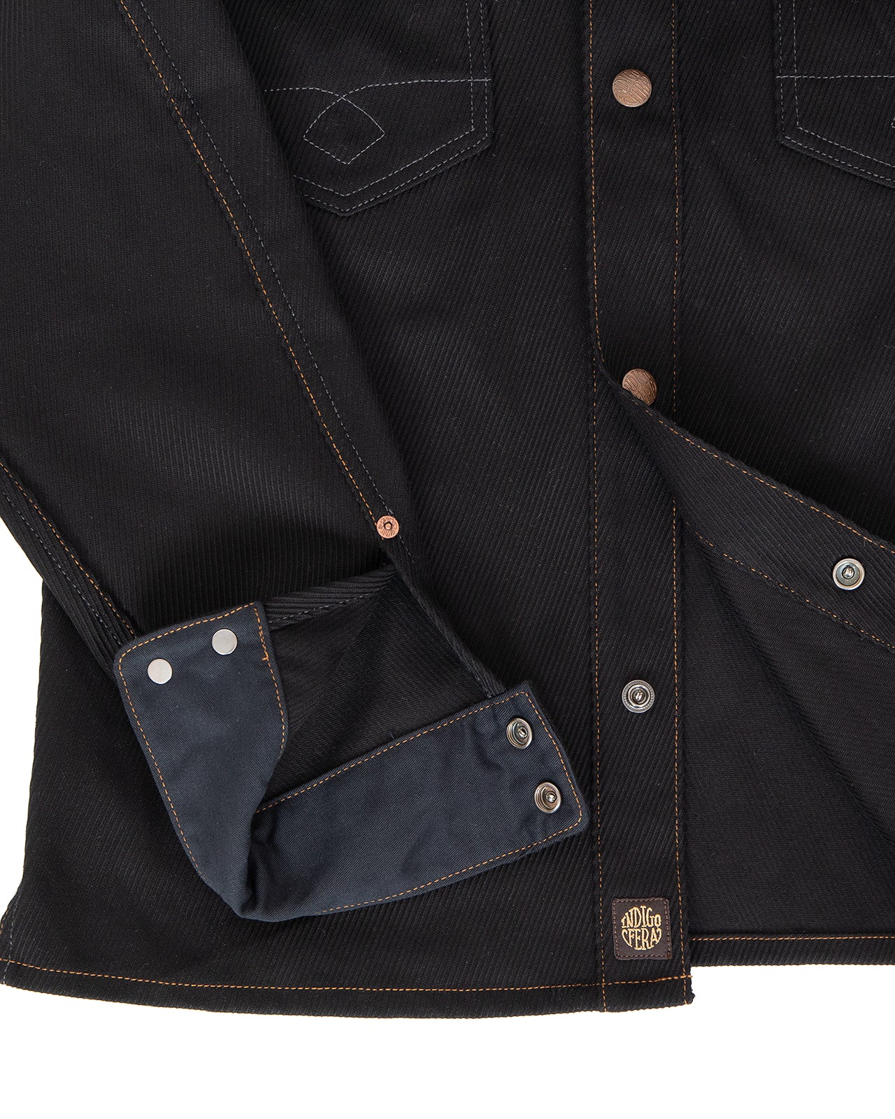 Indigofera Copeland Jacket, Cotton Karsey, Black - Image 3