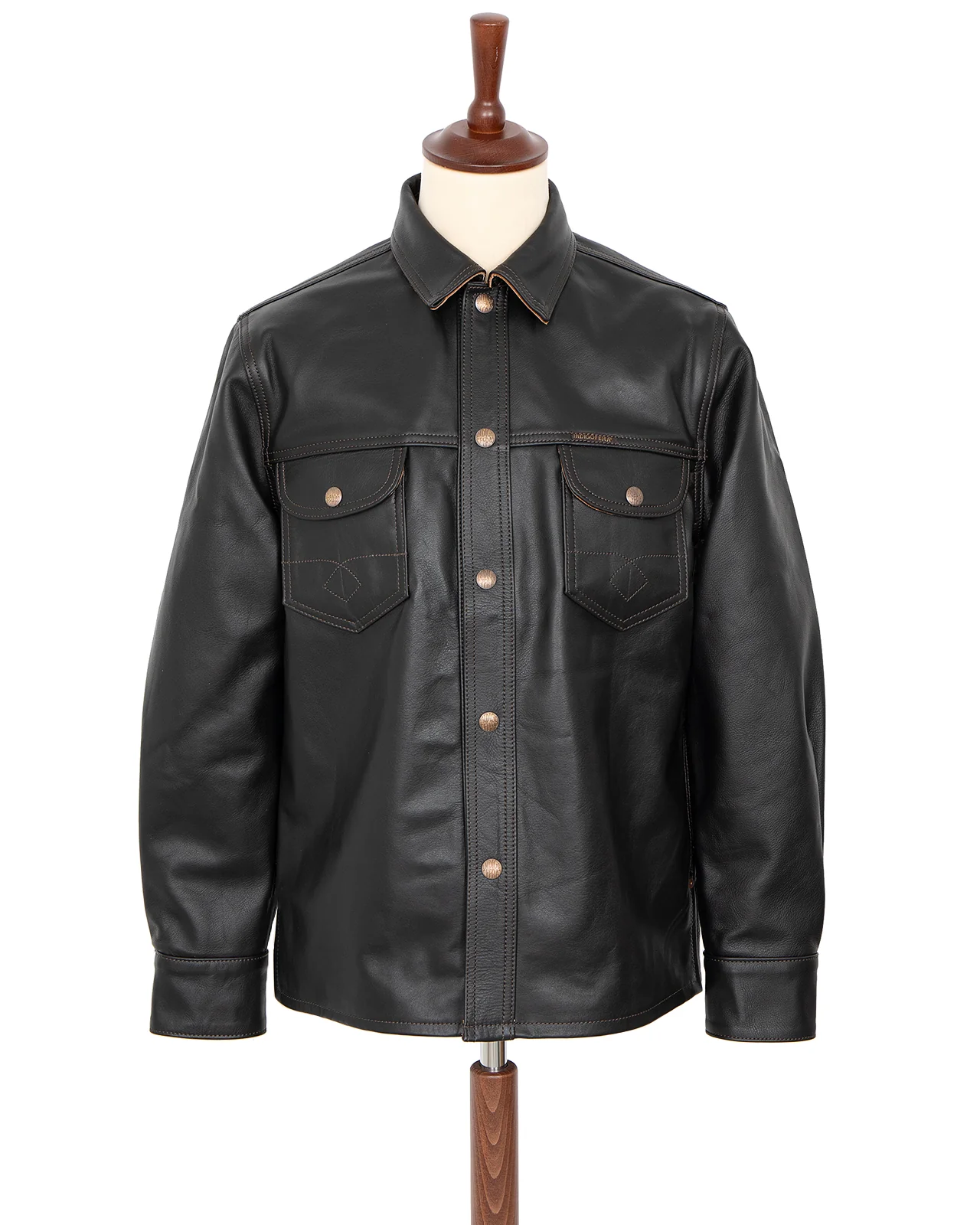 Indigofera Copeland Shirt, Black Leather, Teacore