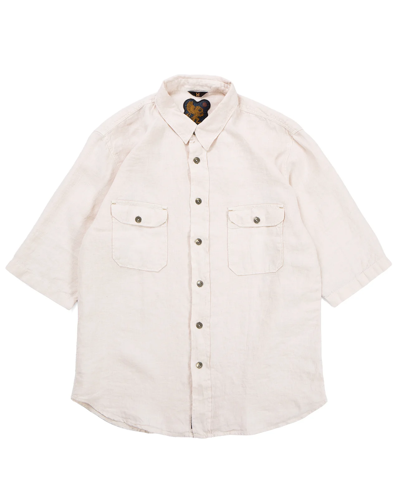Indigofera Delray Shirt, Linen Canvas, Broken White