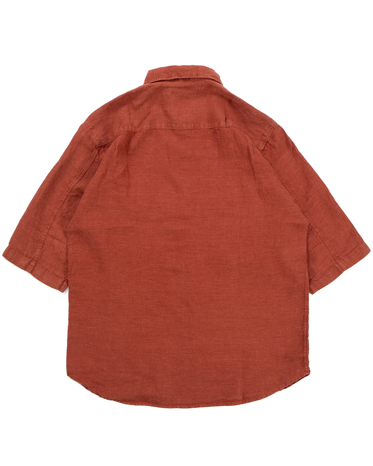 Indigofera Delray Shirt, Linen Canvas, Rust - Image 2