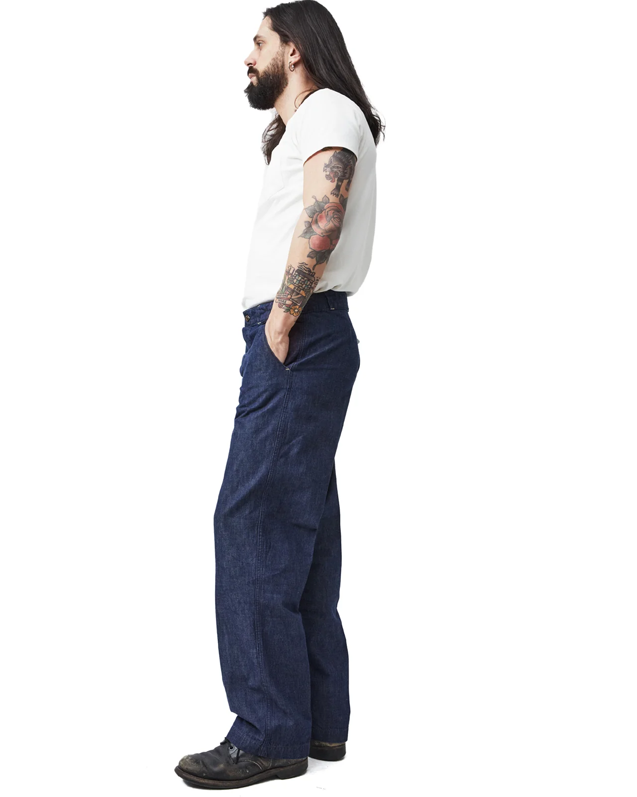 Indigofera Dunton Pants, 40s Navy Denim - Image 3