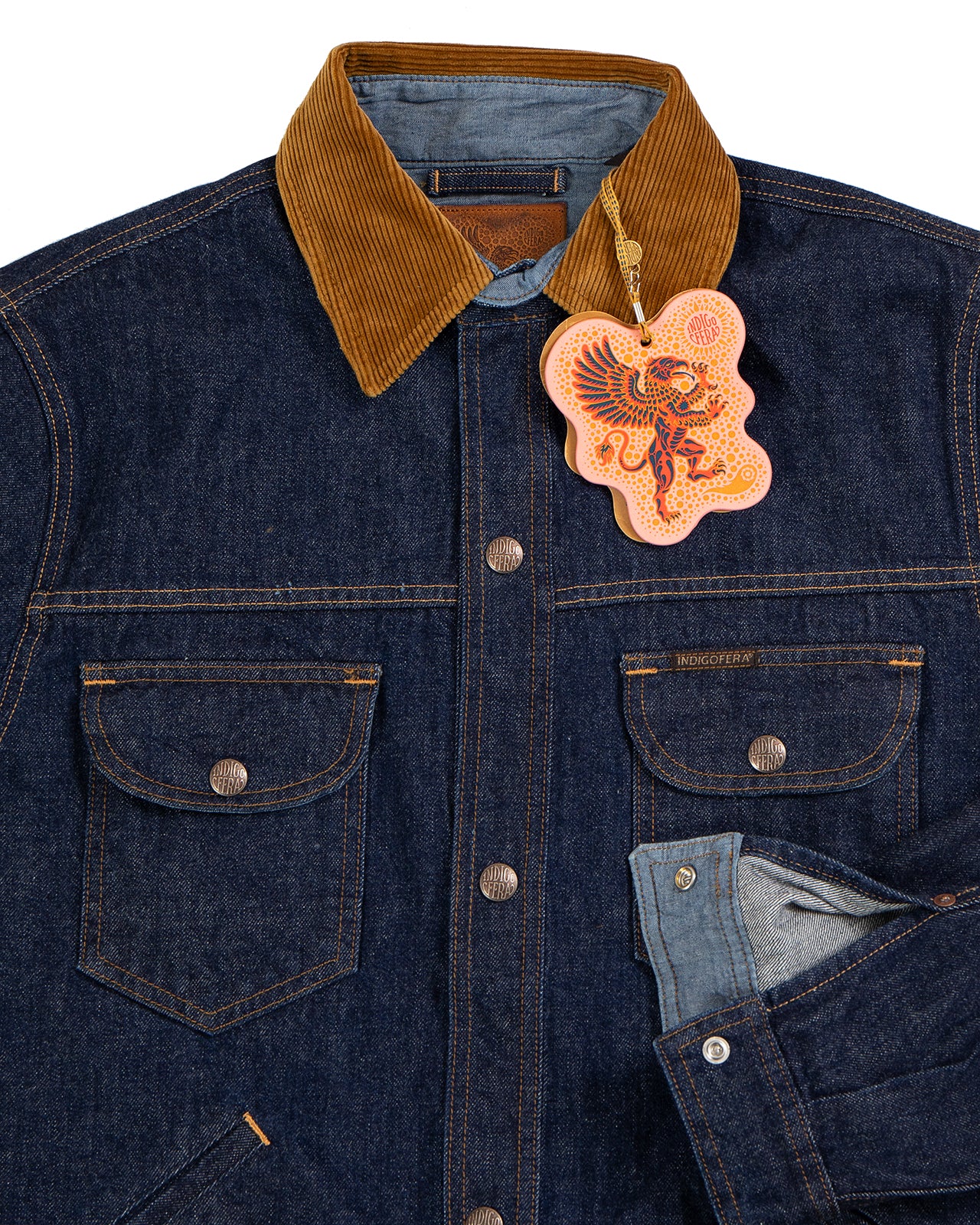 Indigofera Fargo Quarter Jacket, Vintage 70s Denim, Soaked - Image 4