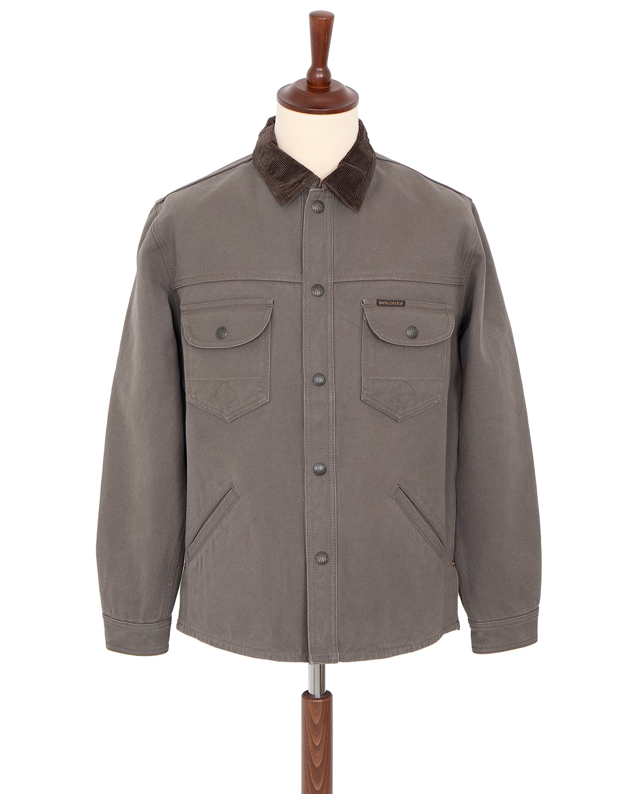 Indigofera Fargo Rider Jacket, Smithson Canvas, Warm Grey