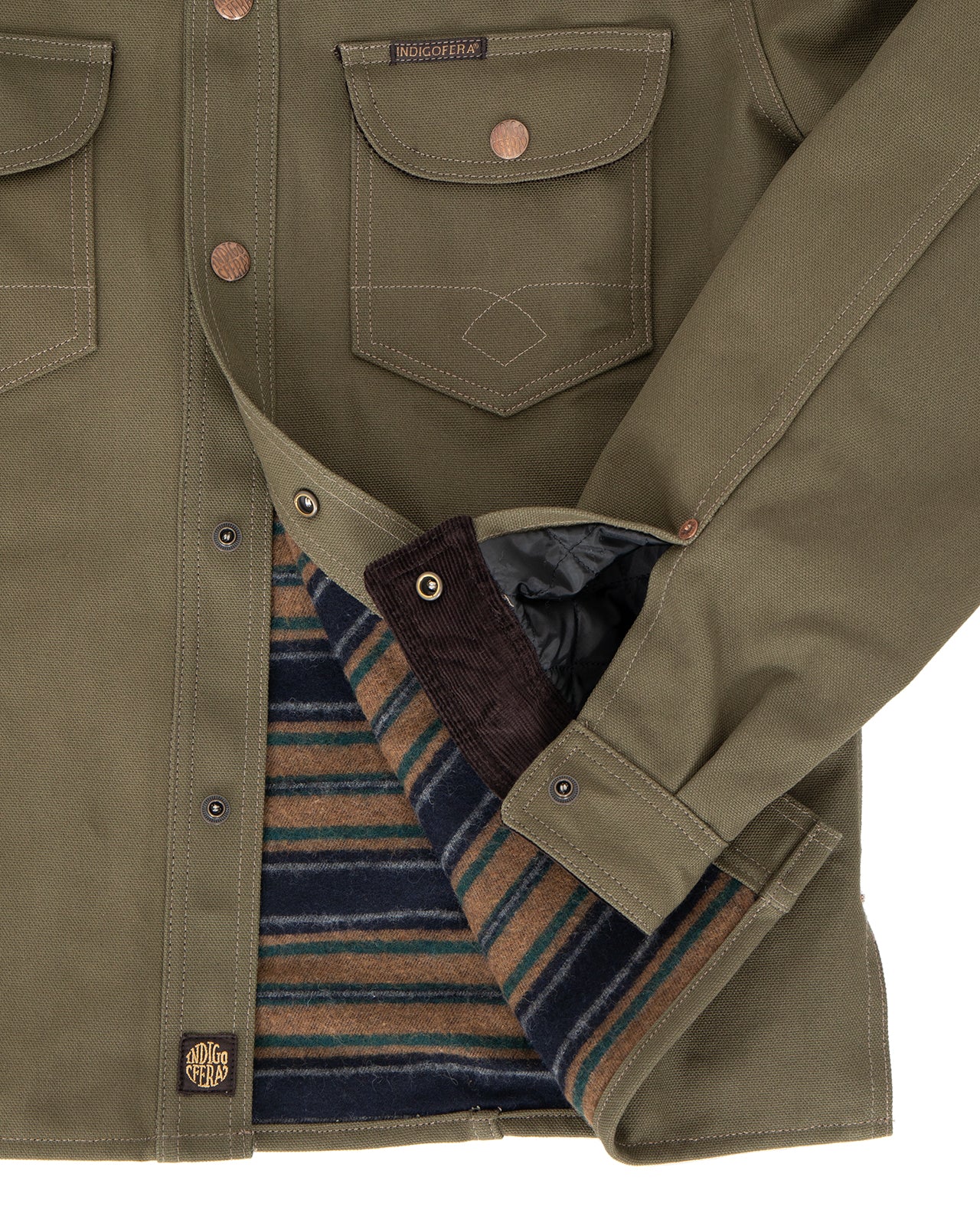 Indigofera Fargo Rider Jacket, Smithson Moss Green - Image 4