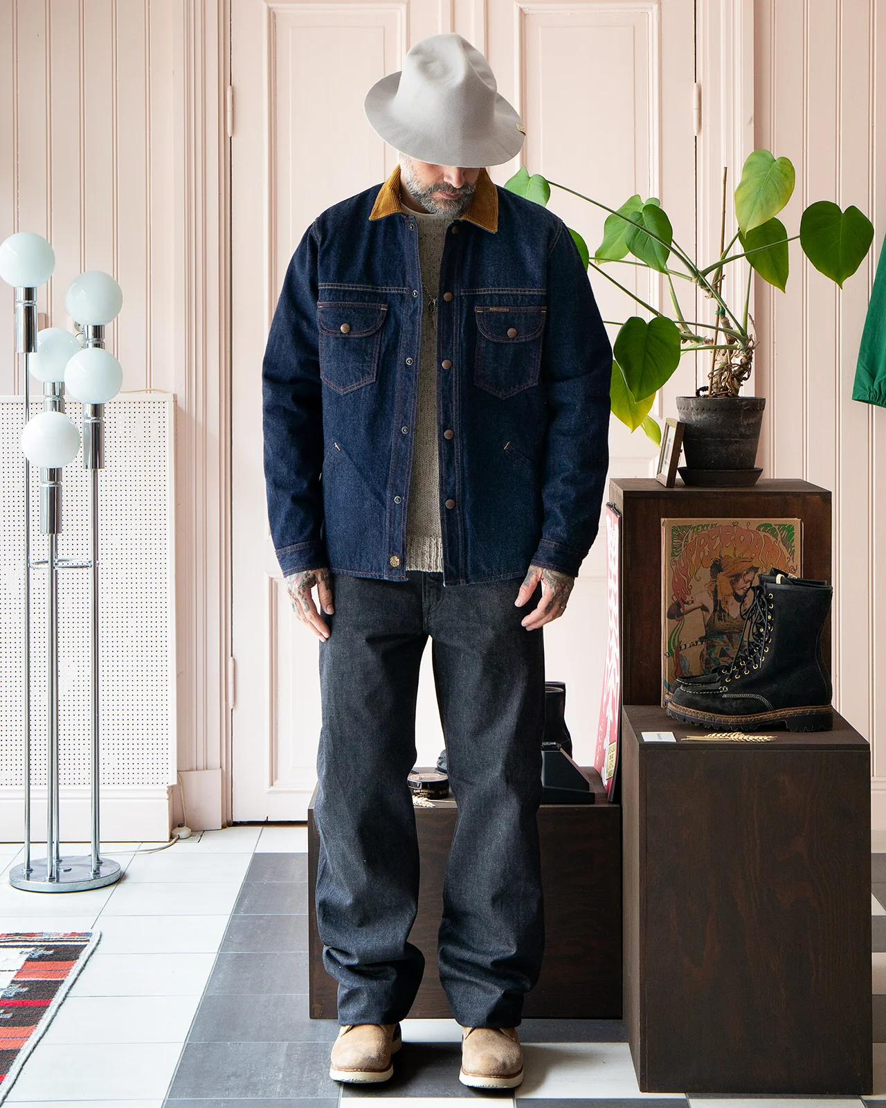 Indigofera Fargo Trucker Jacket, Vintage 70s Denim - Image 2