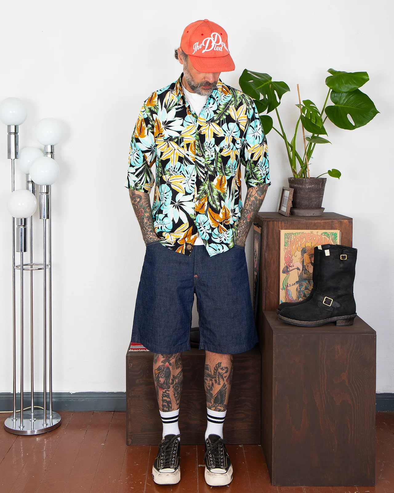 Indigofera Foley Shorts, Military Chambray, Soaked - Image 3
