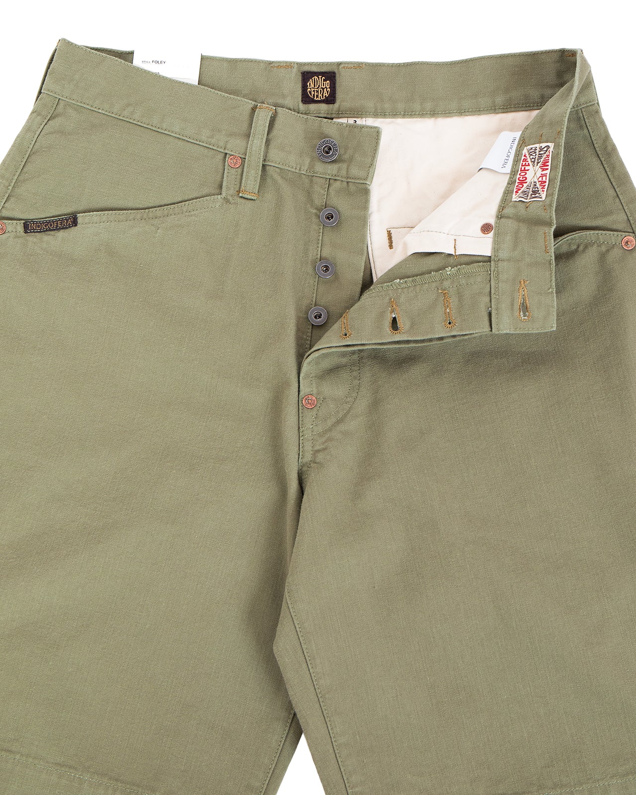 Indigofera Foley Shorts, United Duck Canvas, Green - Image 4