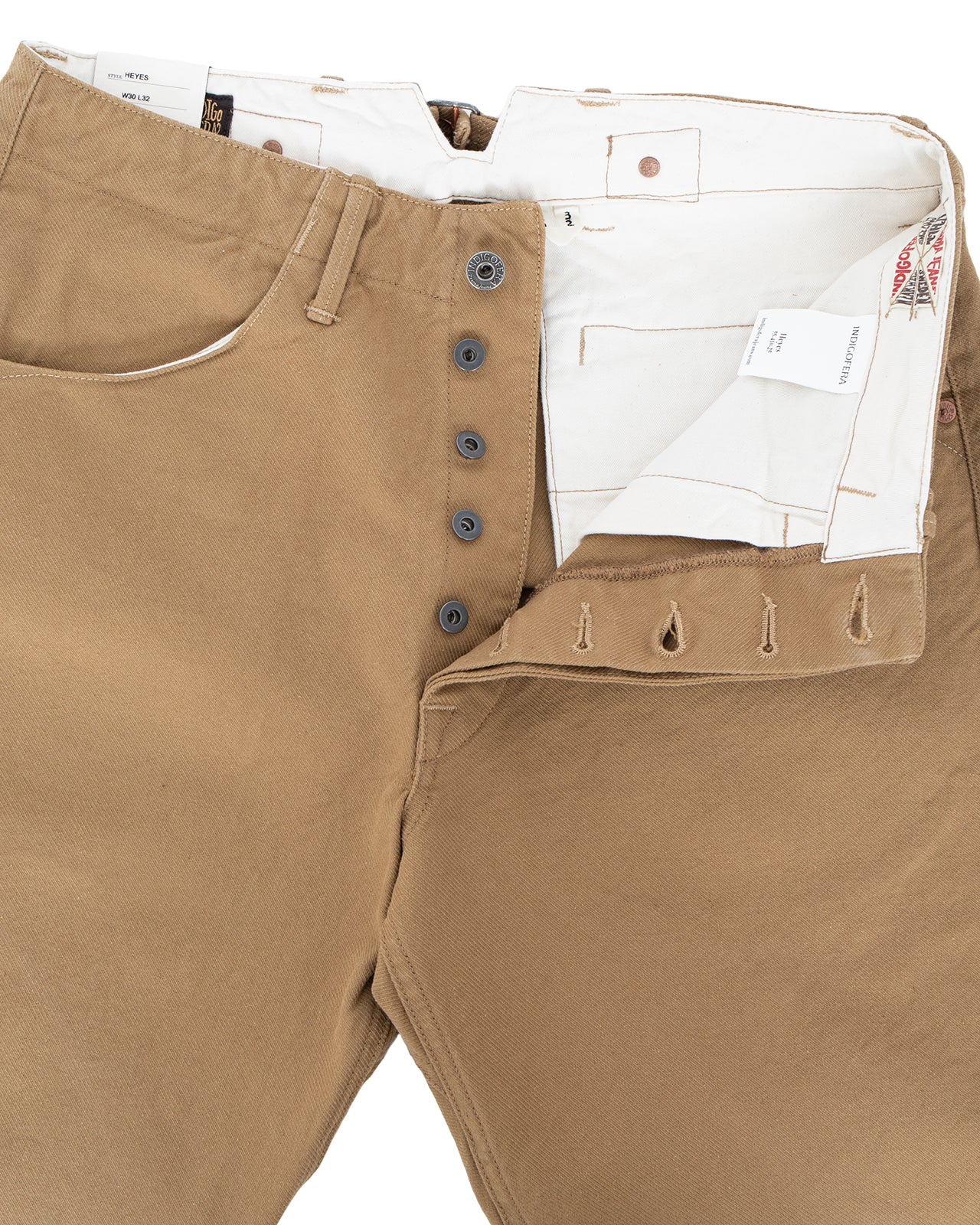 Indigofera Heyes Pants, Heavy Military Serge, Beige - Image 3
