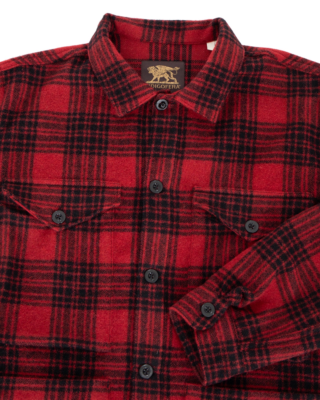 Indigofera Holt Shirt, Red / Black Check - Image 3