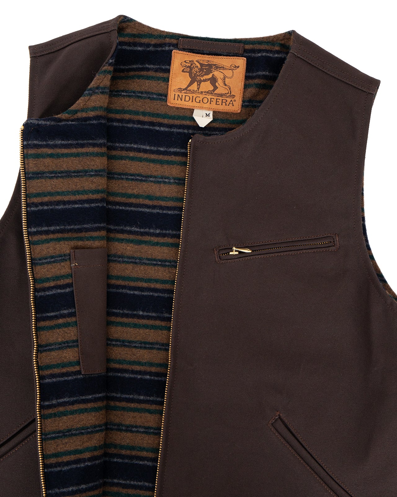 Indigofera Iconic Vest, Smithson Canvas, Brown - Image 2