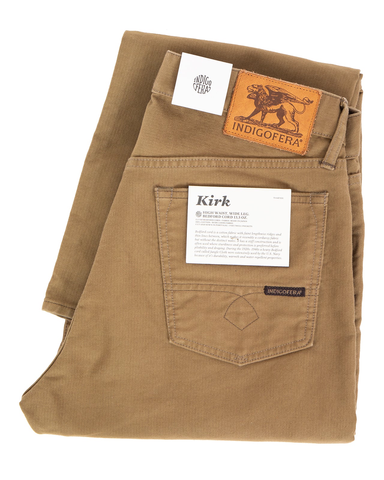 Indigofera Kirk Pants, Bedford Khaki Beige - Image 5