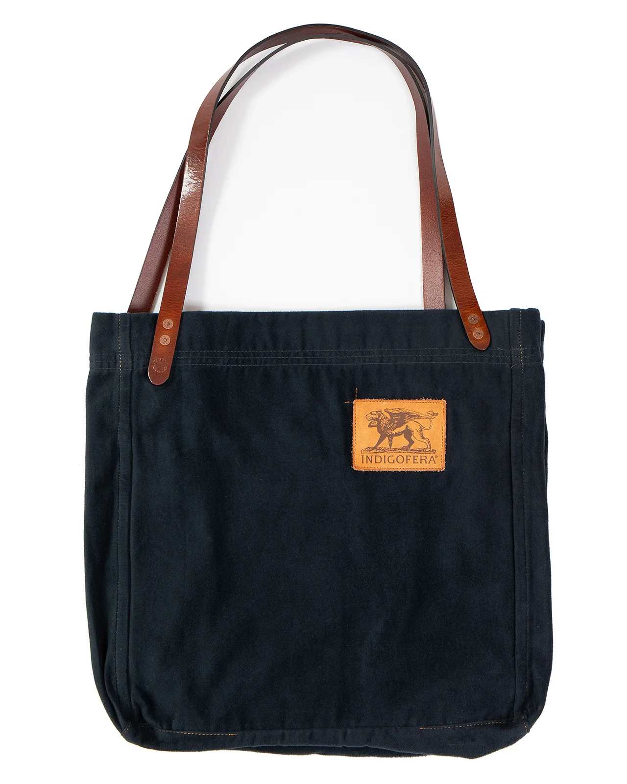 Indigofera Carson Tote Bag, Black Moleskin - Image 2