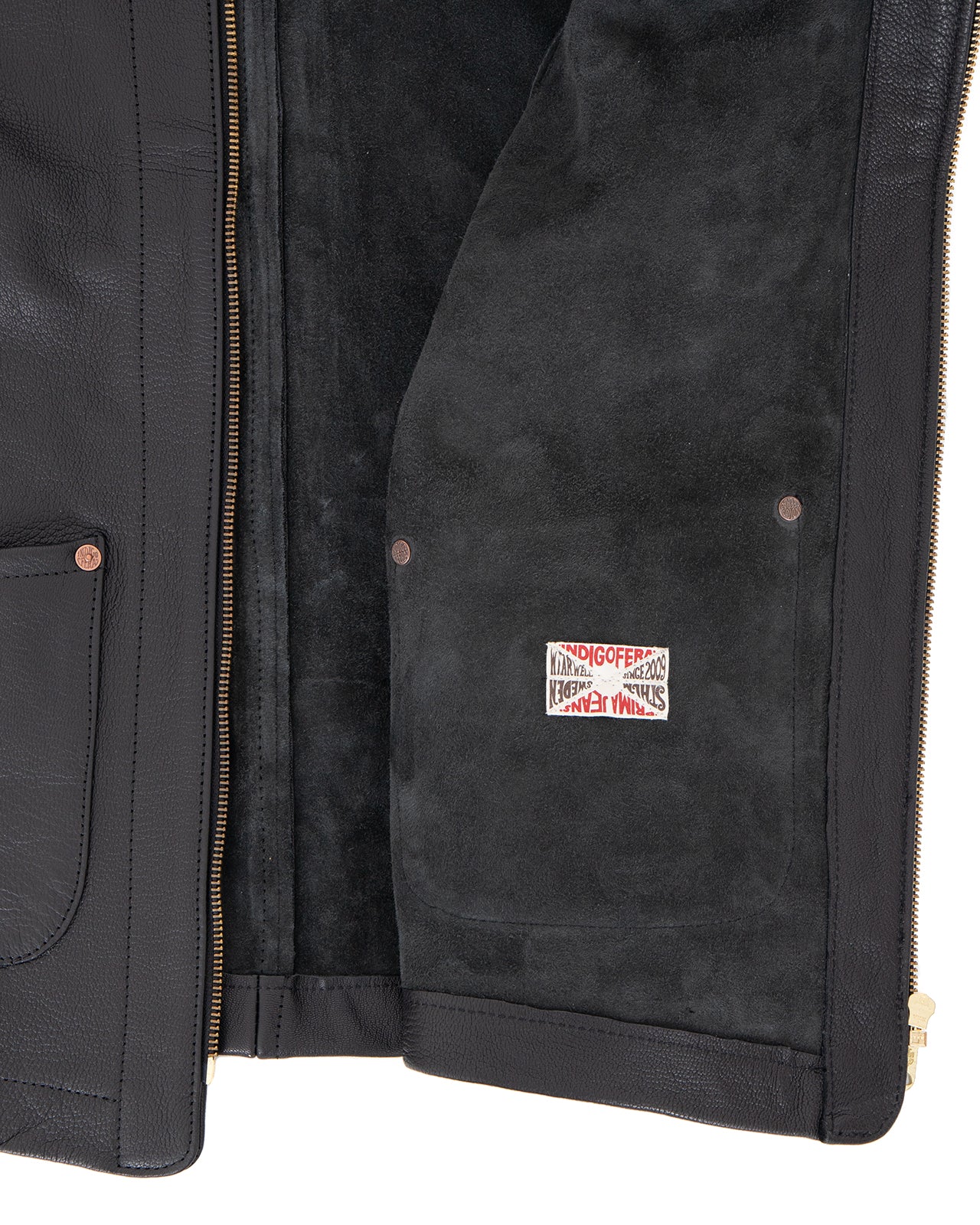 Indigofera Monroe Leather Vest, Black - Image 5