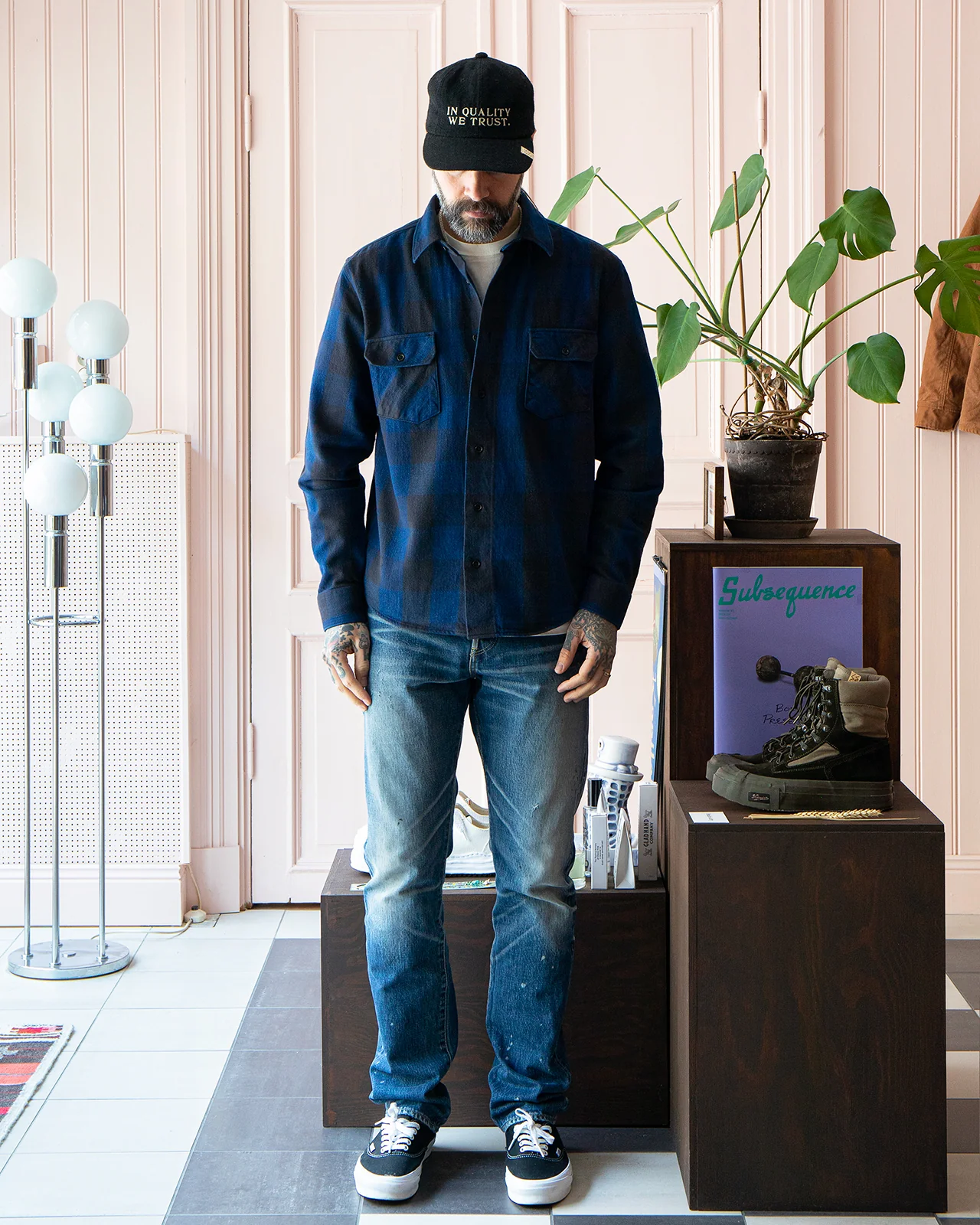 Indigofera Norris Shirt, Black / Indigo - Image 2