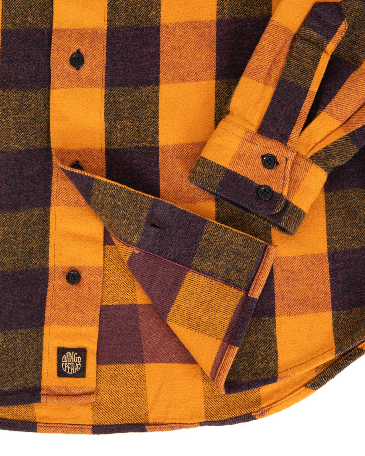 Indigofera Norris Shirt, Orange / Vine / Black - Image 3