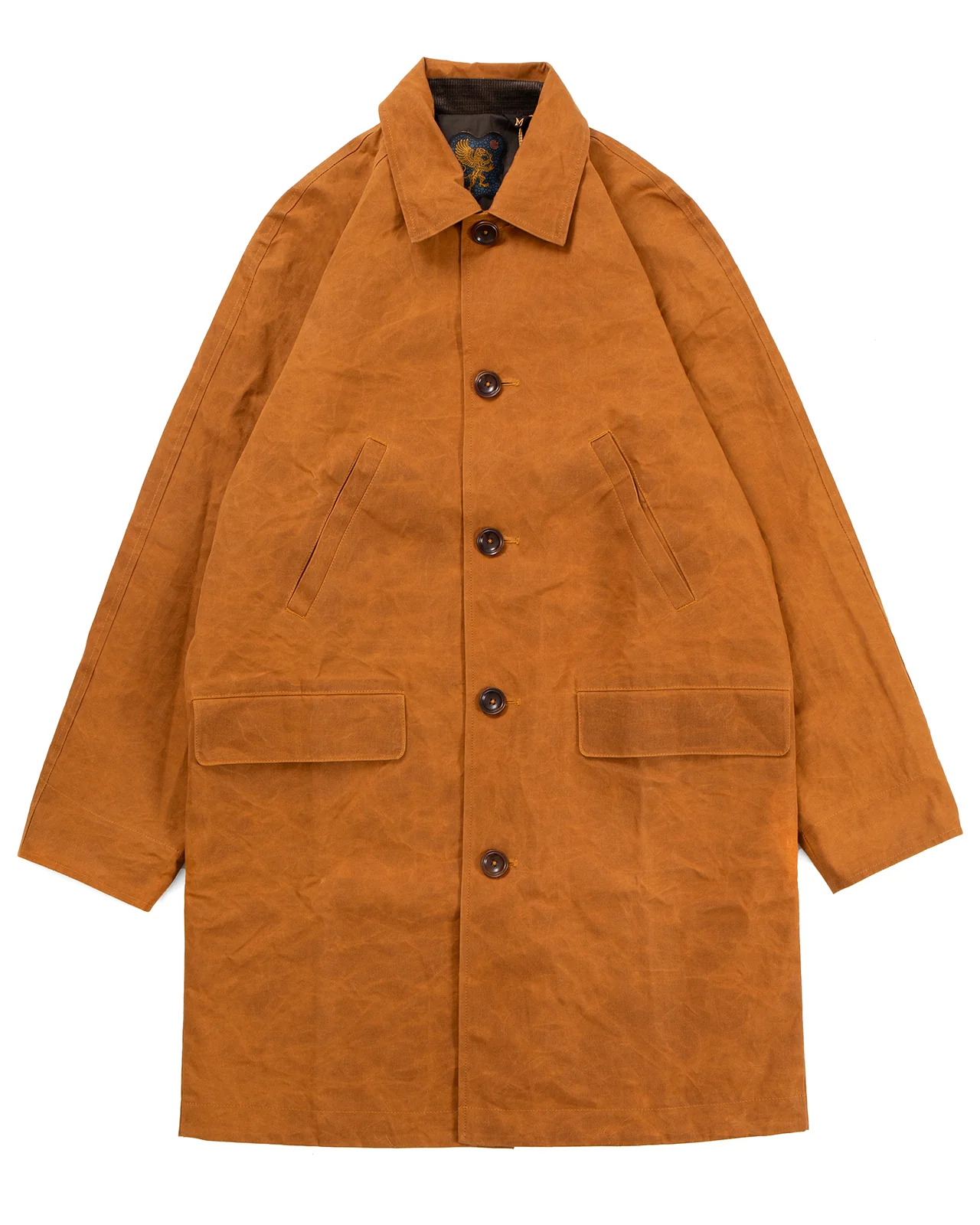 Indigofera Raven Coat, Coated Cotton Twill, Brown