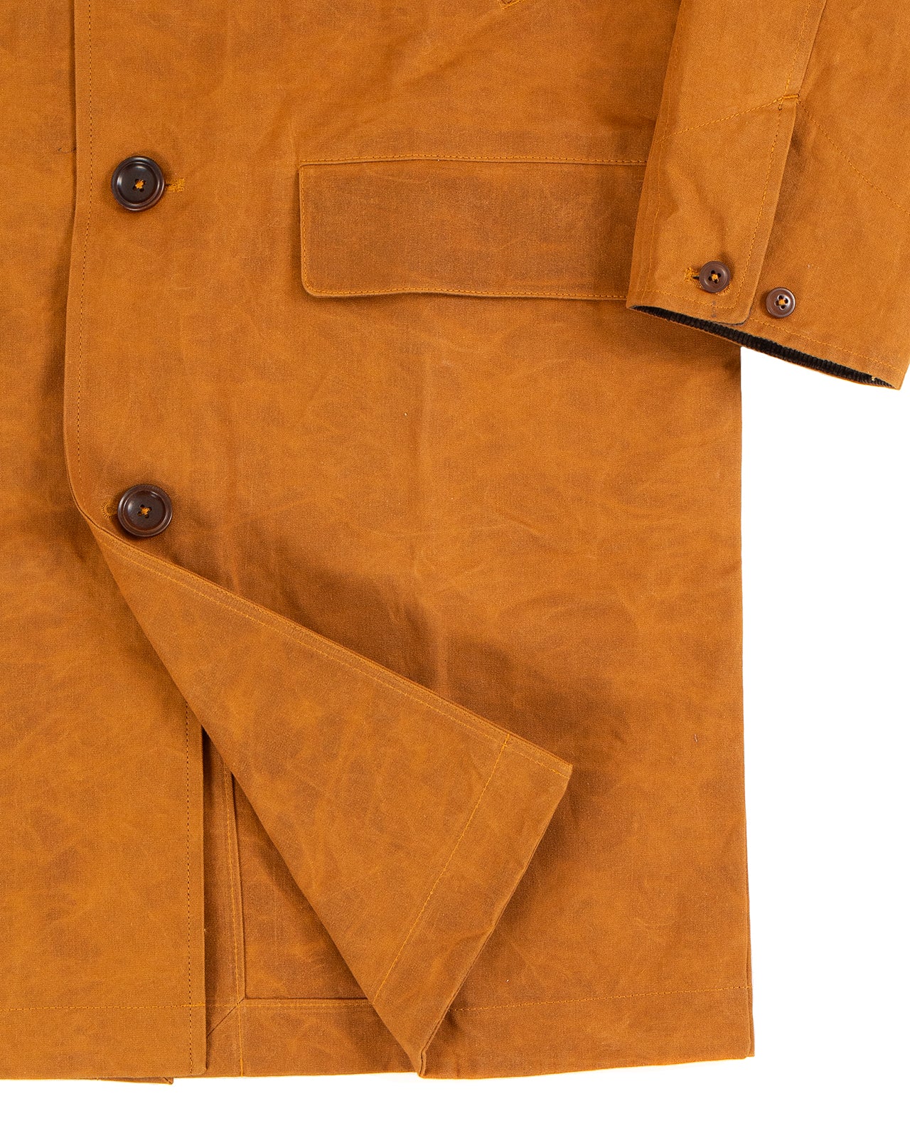 Indigofera Raven Coat, Coated Cotton Twill, Brown - Image 5