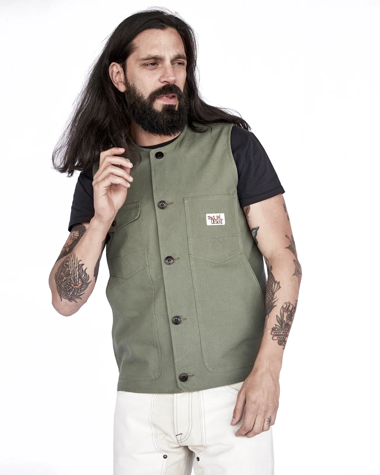 Indigofera Roadrunner Vest, United Duck Canvas, Green - Image 5