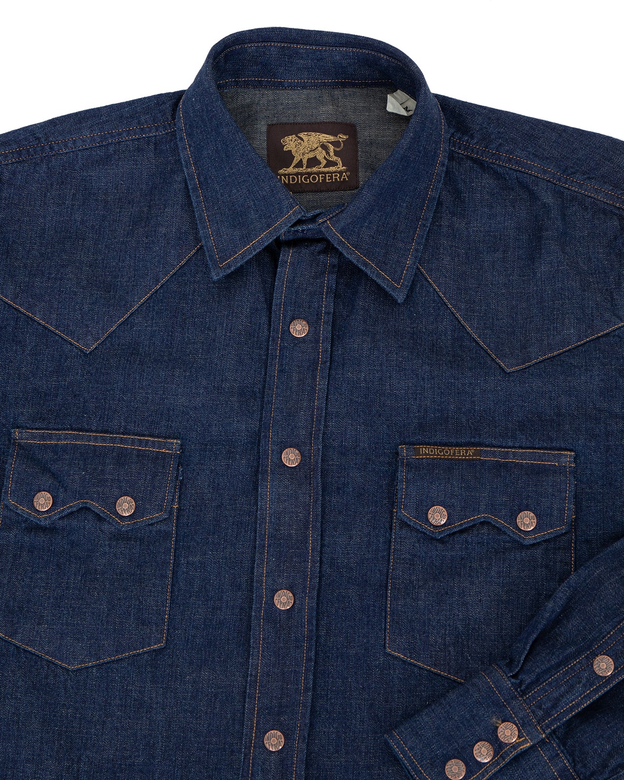 Indigofera Ryman Denim Shirt, Ohira Indigo Denim, Rinsed - Image 3