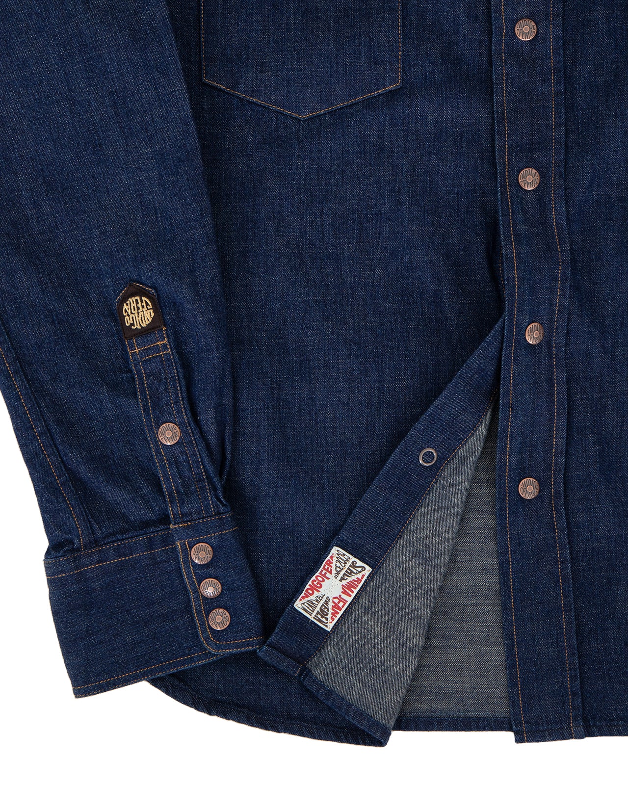 Indigofera Ryman Denim Shirt, Ohira Indigo Denim, Rinsed - Image 4