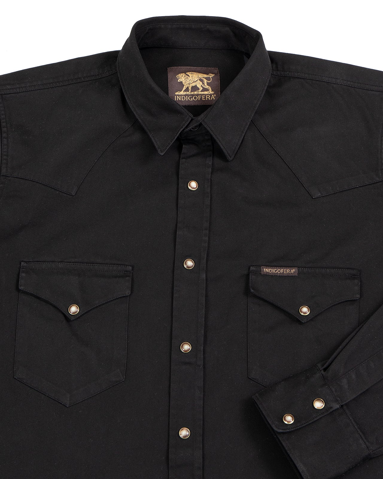 Indigofera Sideras Shirt, Cotton Twill, Black - Image 3