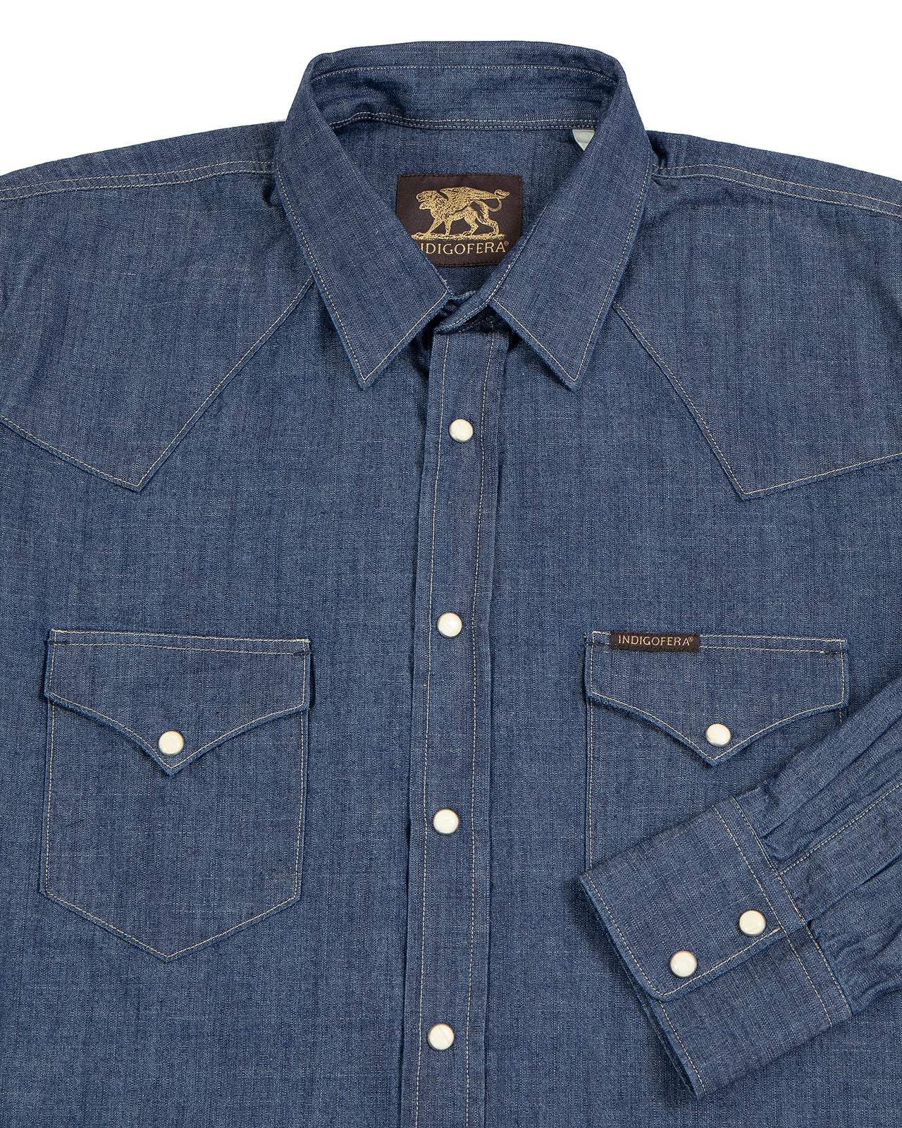 Indigofera Sideras Shirt, Indigo Chambray - Image 3