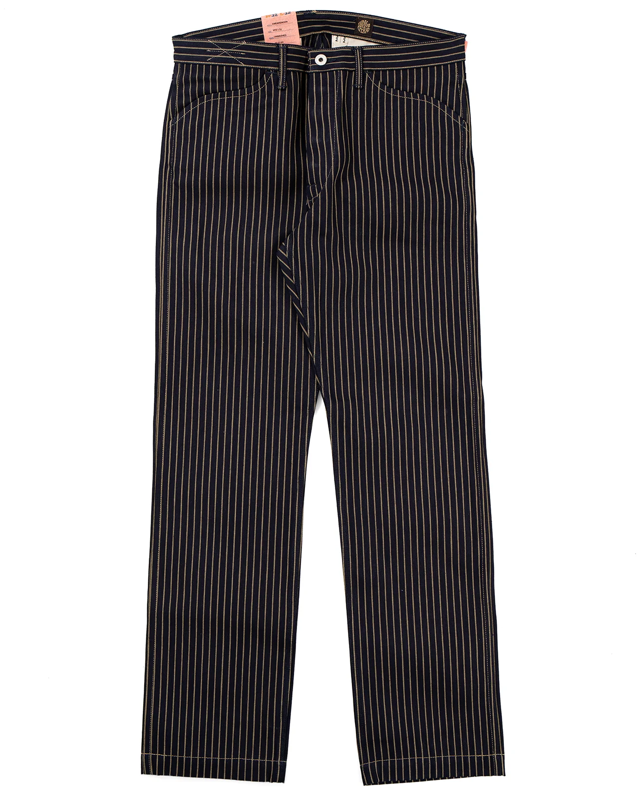 Indigofera Swearengen Pants, Single Stripe Indigo