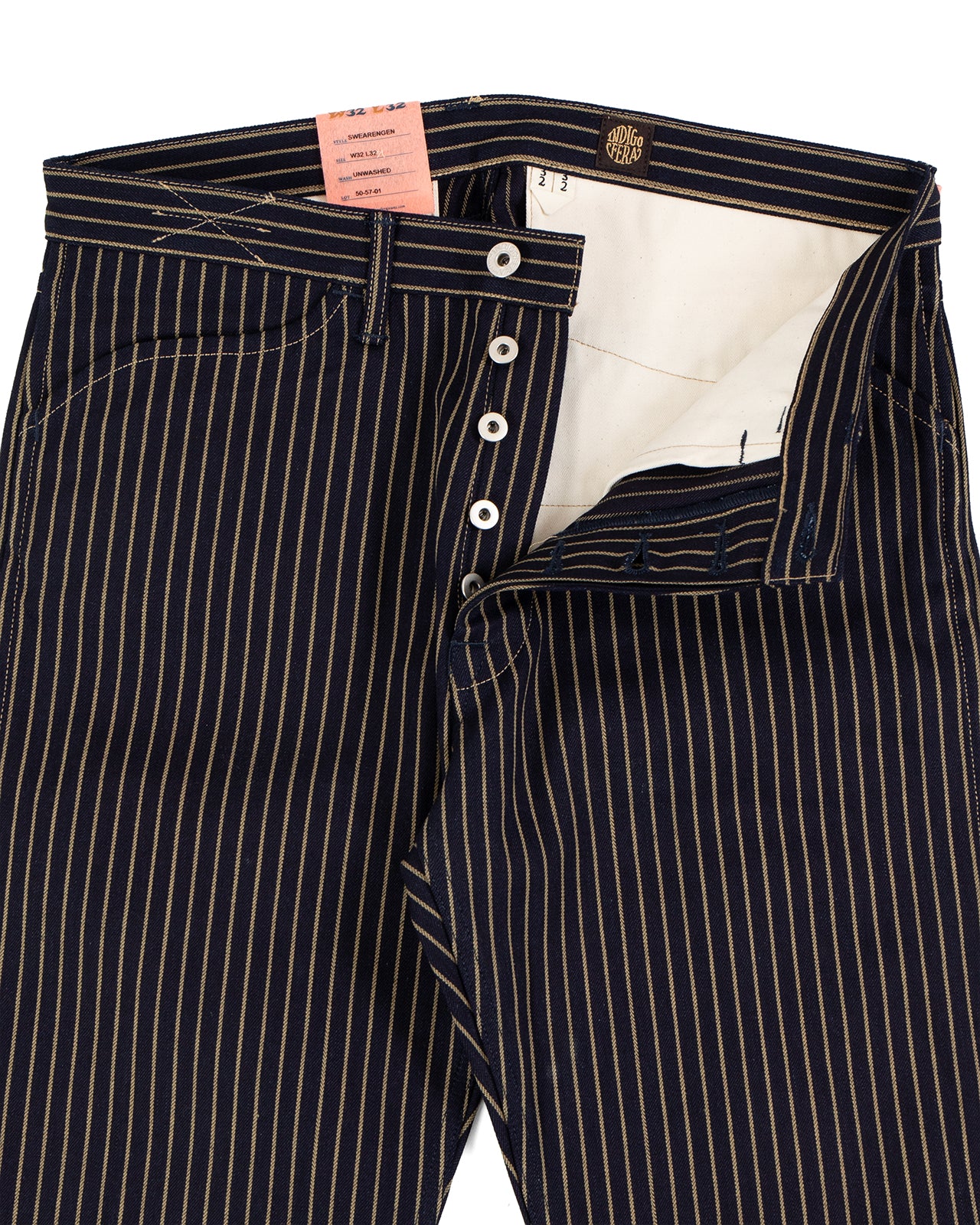 Indigofera Swearengen Pants, Single Stripe Indigo - Image 3
