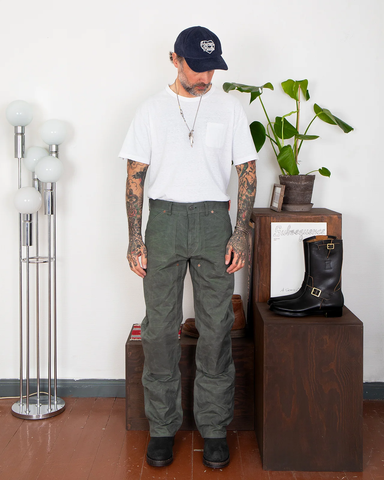 Indigofera Wendell Pants, Coated Canvas - Image 3