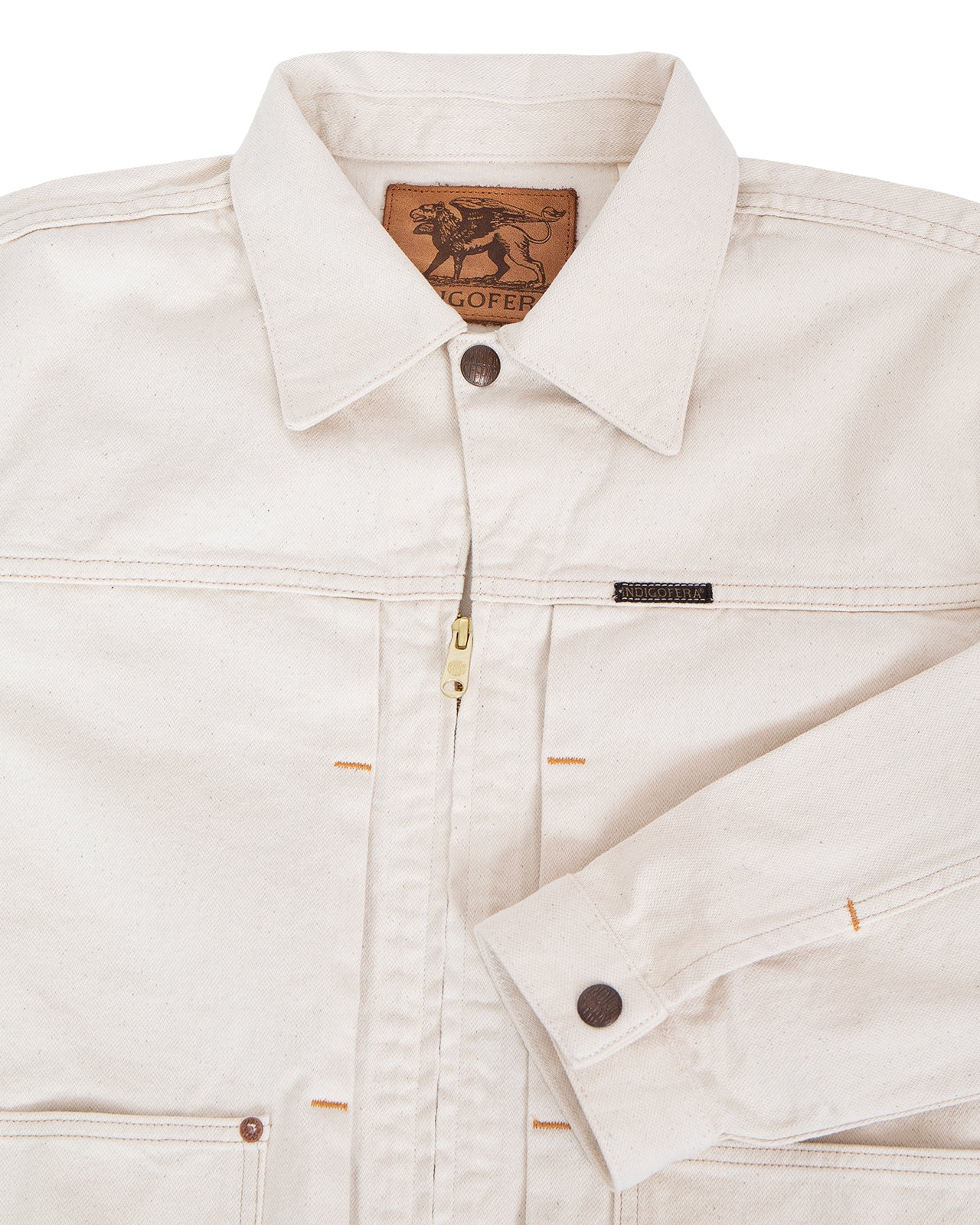 Indigofera Wibaux Jacket, Broken Twill Ecru - Image 3