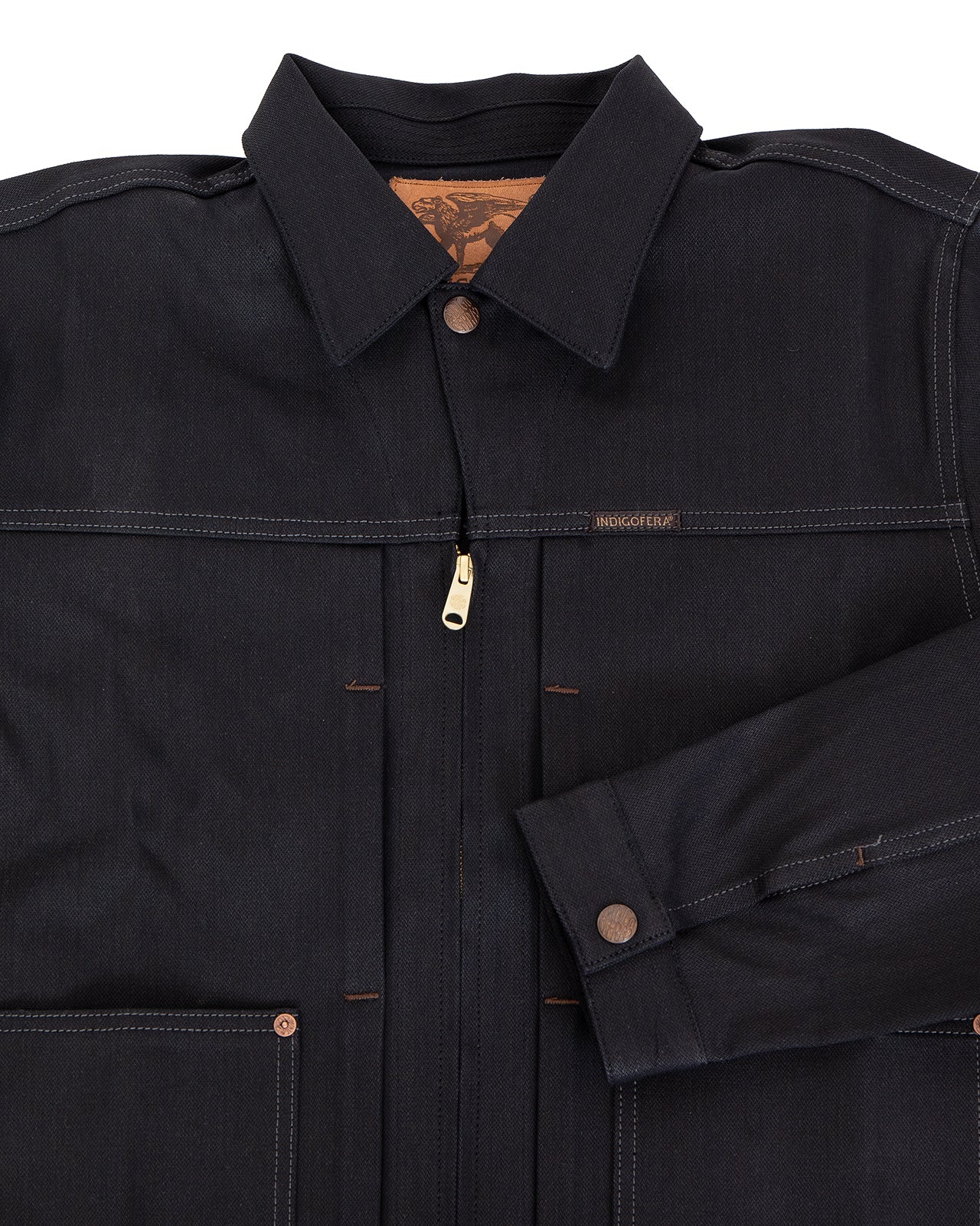 Indigofera Wibaux Jacket, Uneven Broken Twill, Black - Image 2